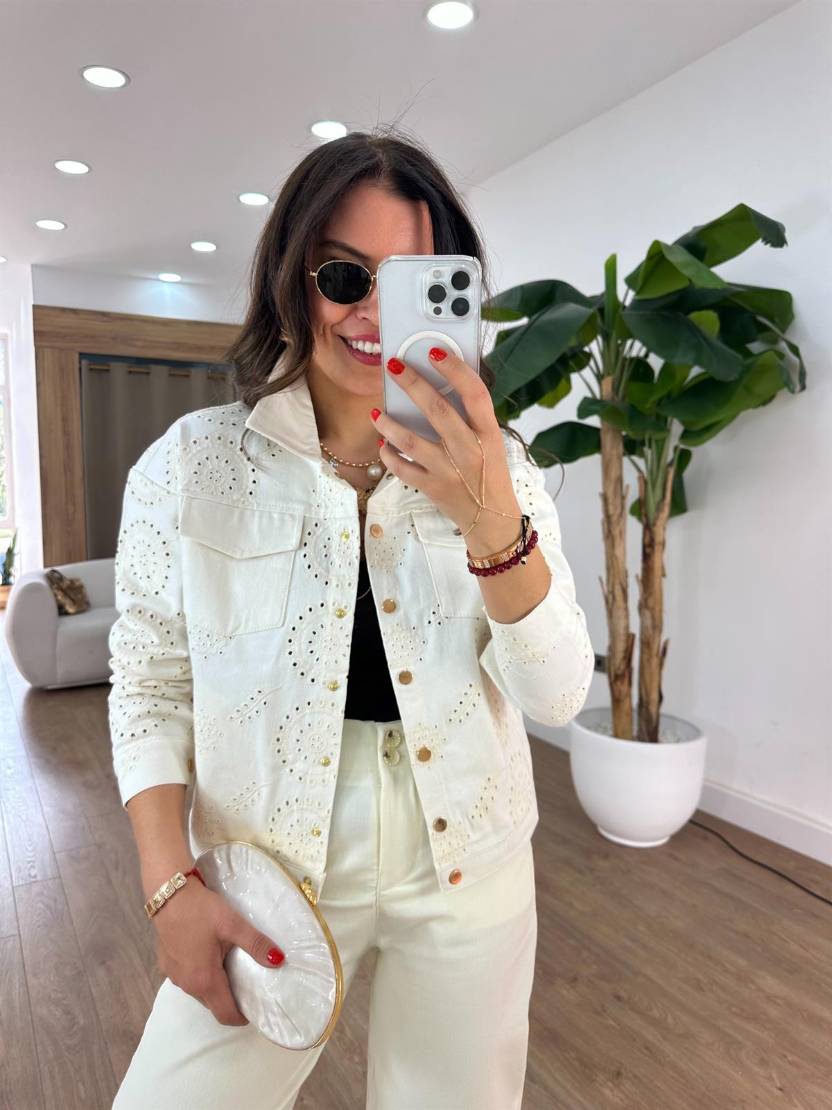 Gold Düğmeli Fisto Detaylı Ceket 