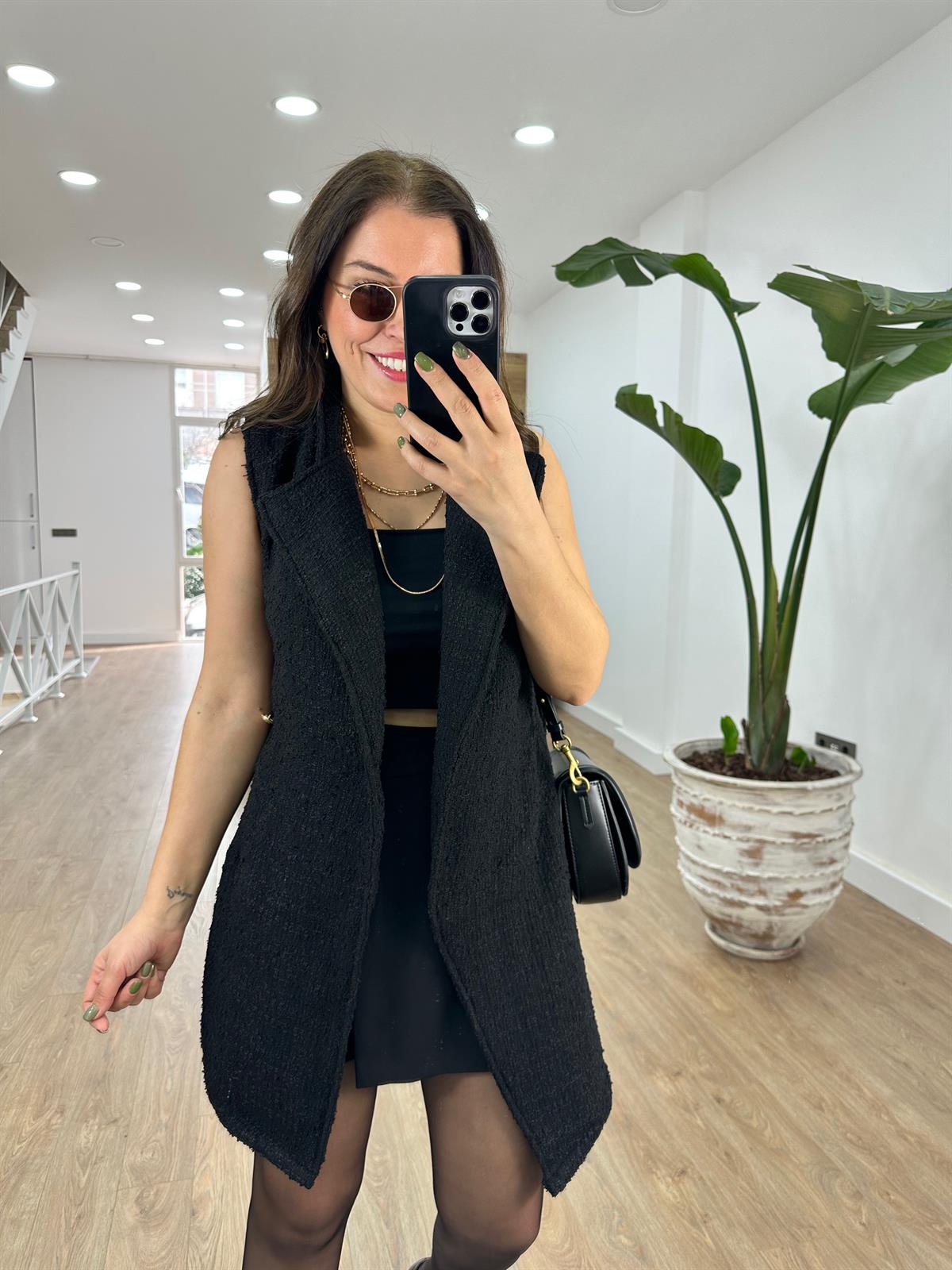 Gold Düğmeli Tüvit Yelek