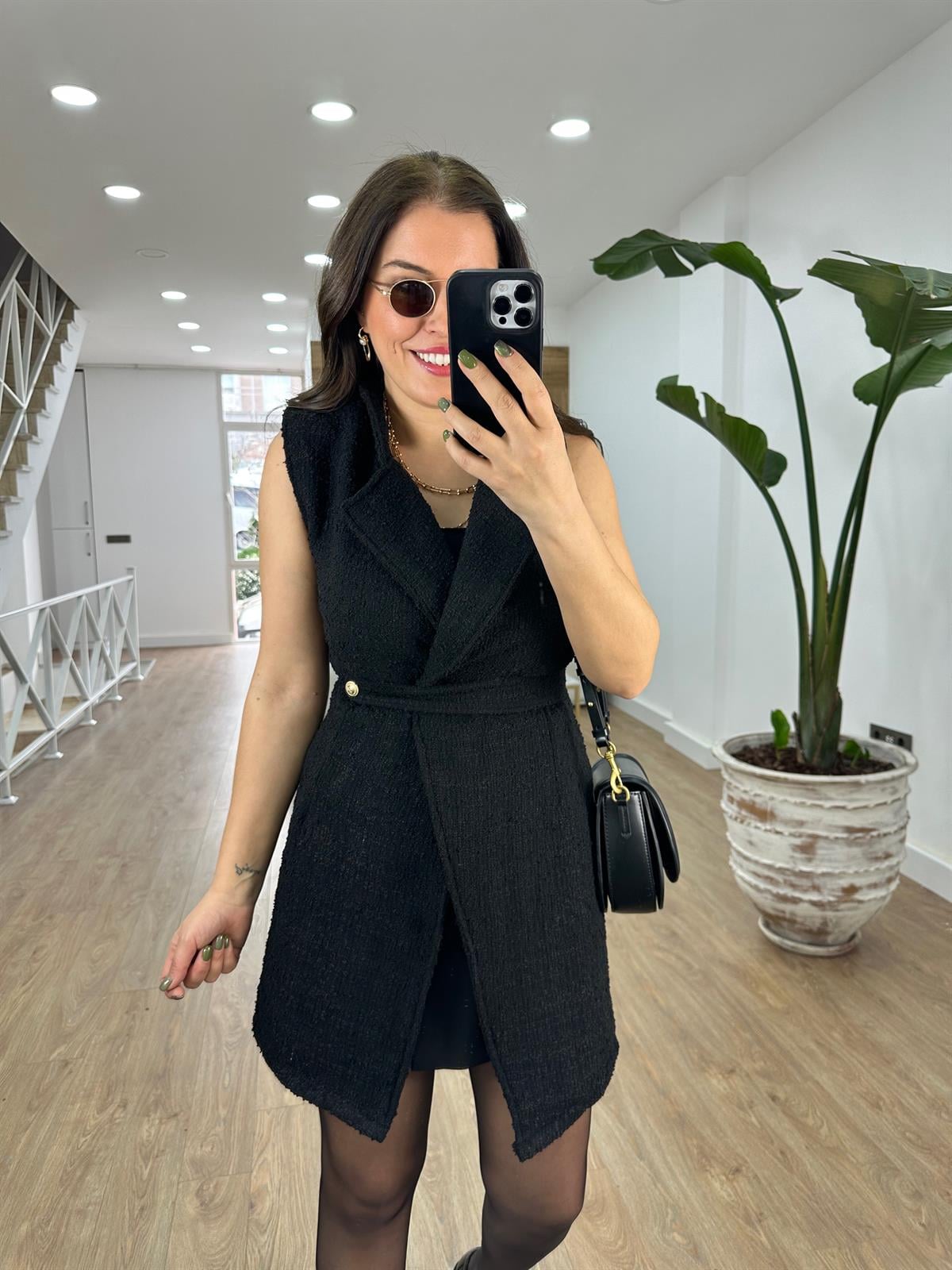 Gold Düğmeli Tüvit Yelek