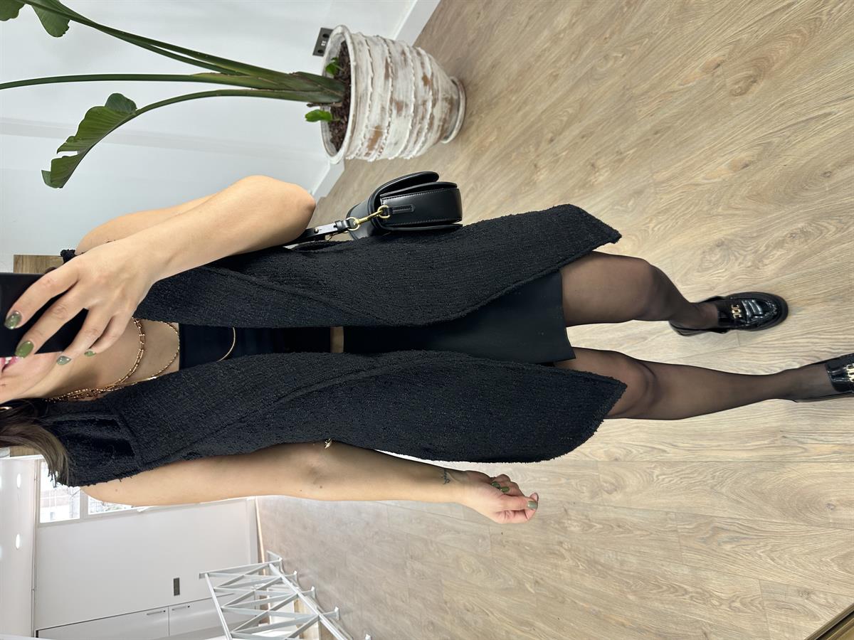 Gold Düğmeli Tüvit Yelek