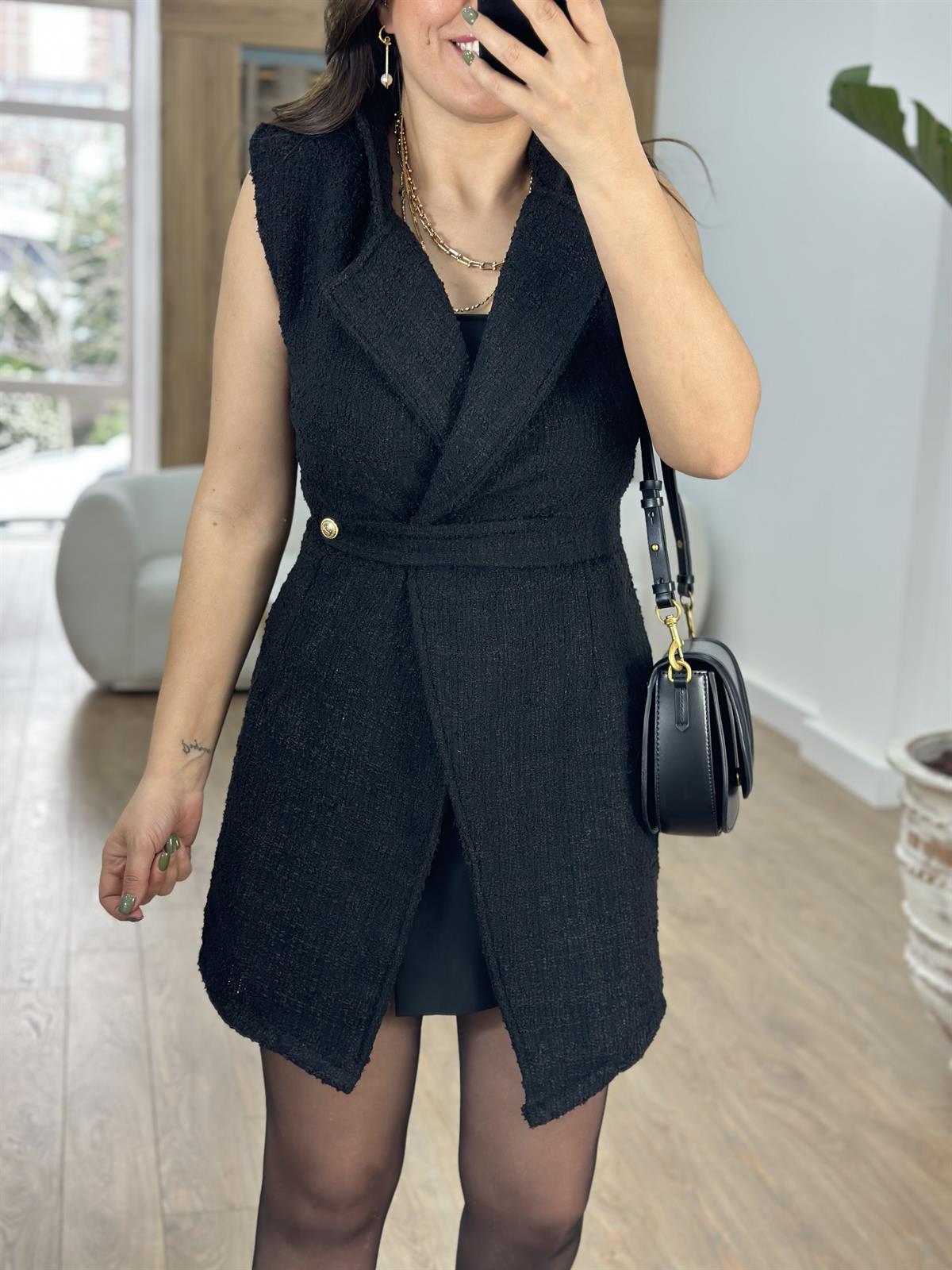 Gold Düğmeli Tüvit Yelek