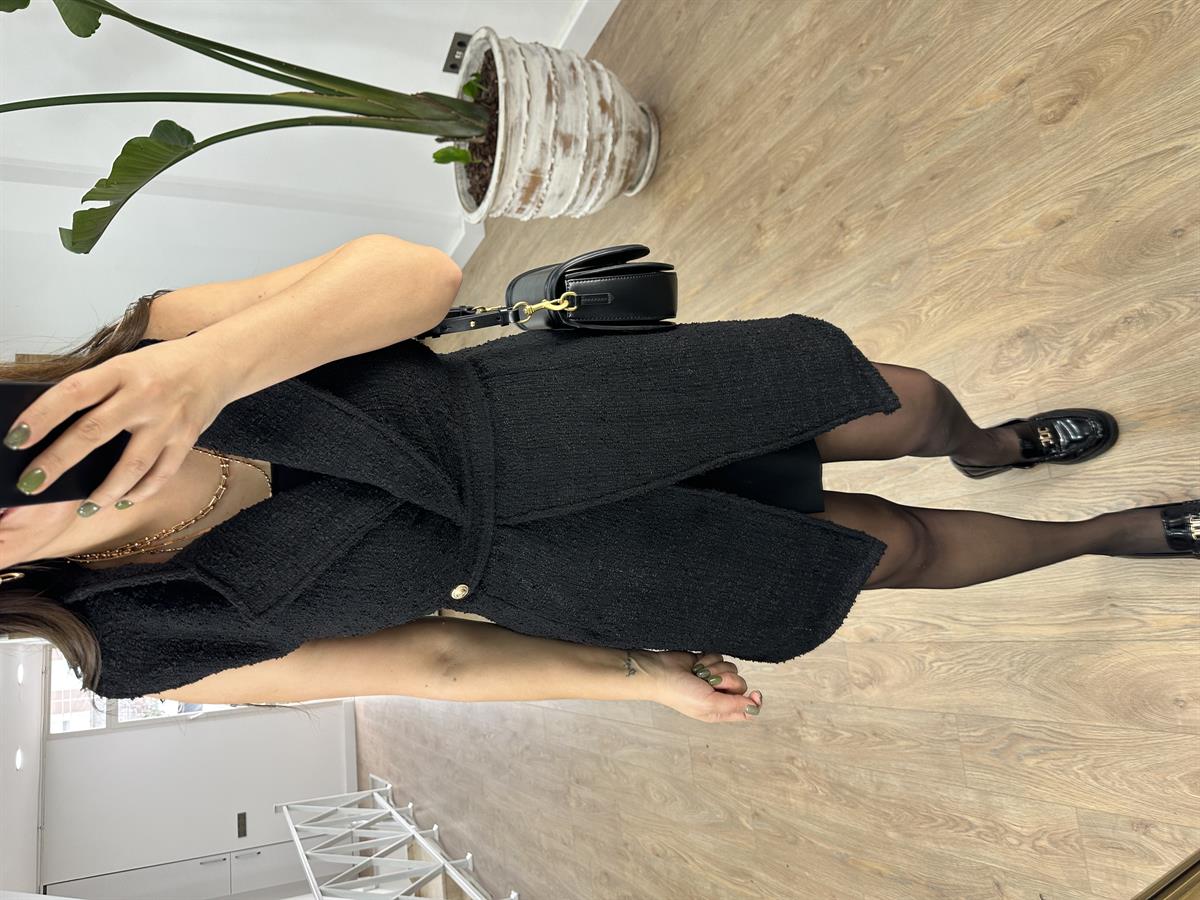 Gold Düğmeli Tüvit Yelek