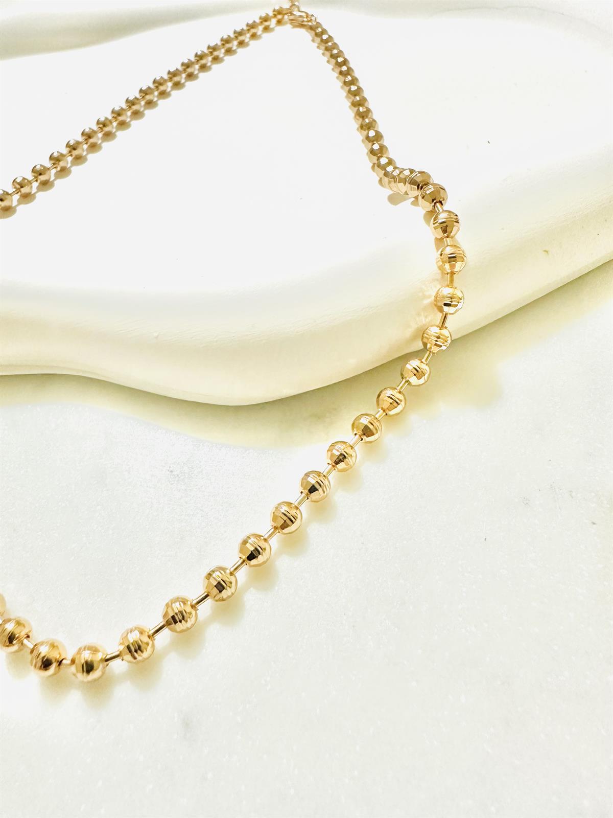 Gold Zincir Küçük Top Kolye