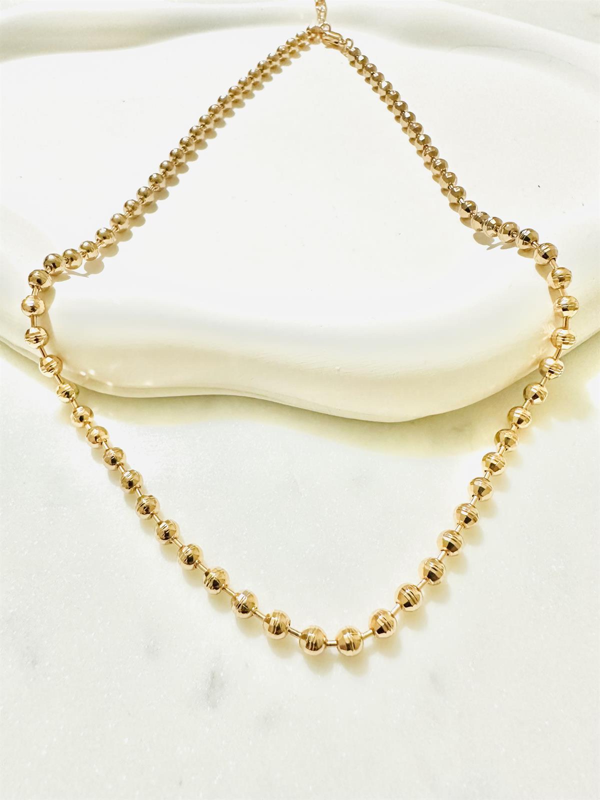 Gold Zincir Küçük Top Kolye