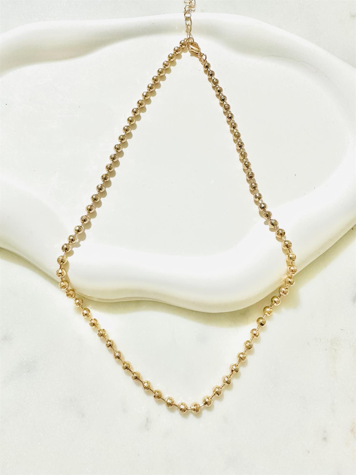 Gold Zincir Küçük Top Kolye