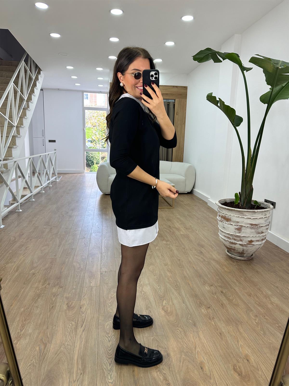 Gömlek Detaylı Elbise