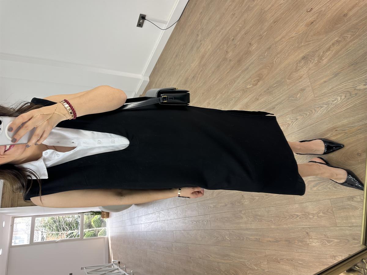 Gömlek Detaylı Modal Elbise