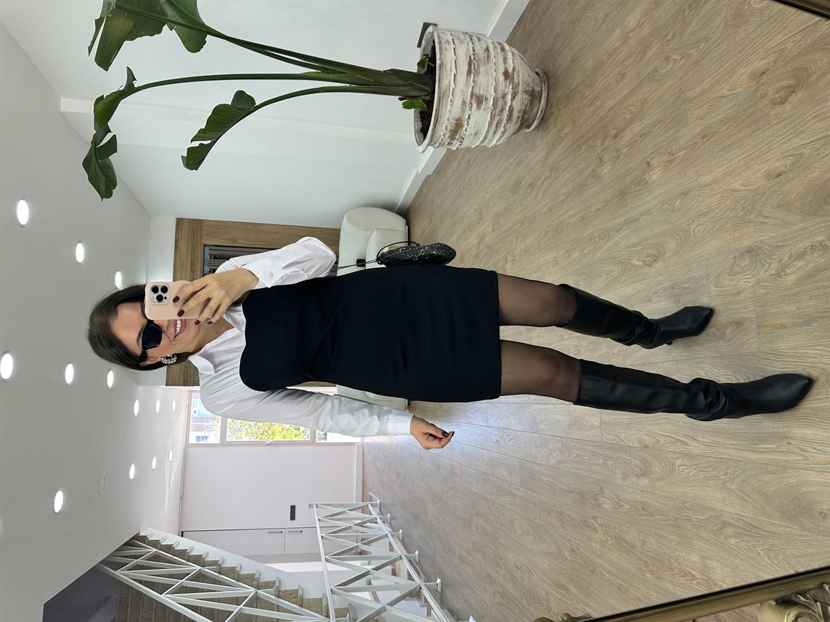 Gömlek Garnili Elbise