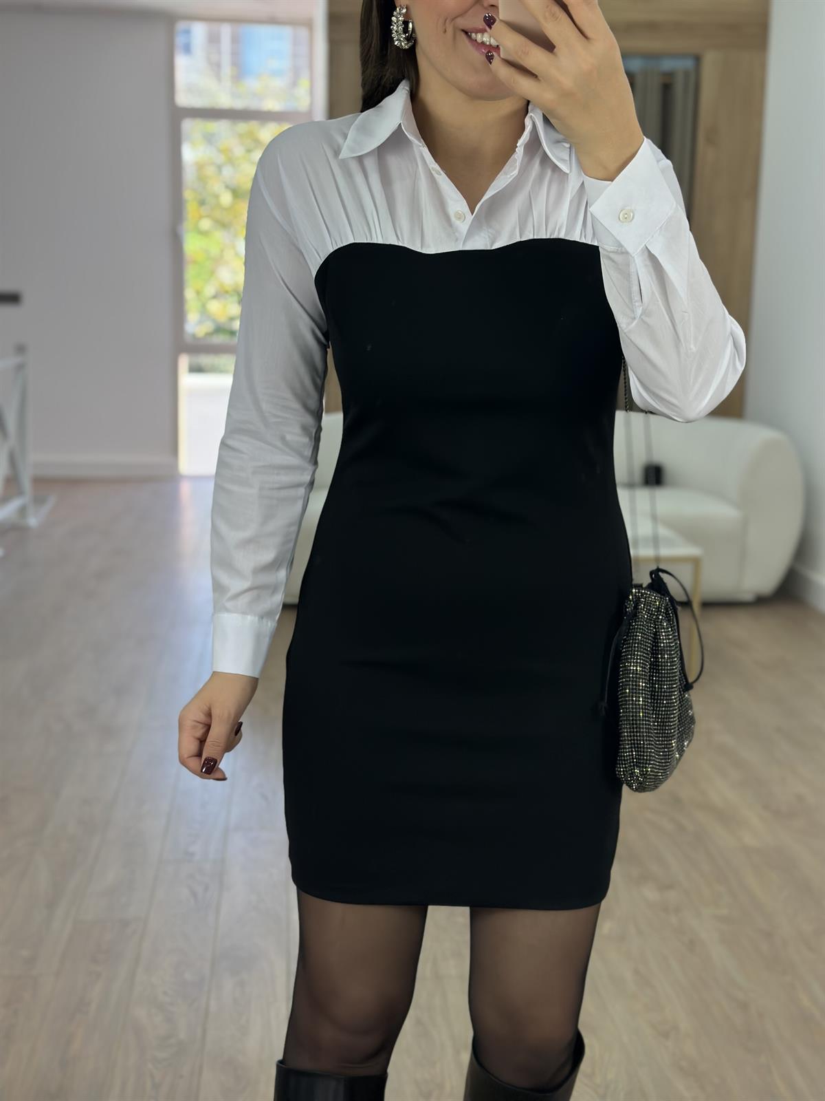 Gömlek Garnili Elbise