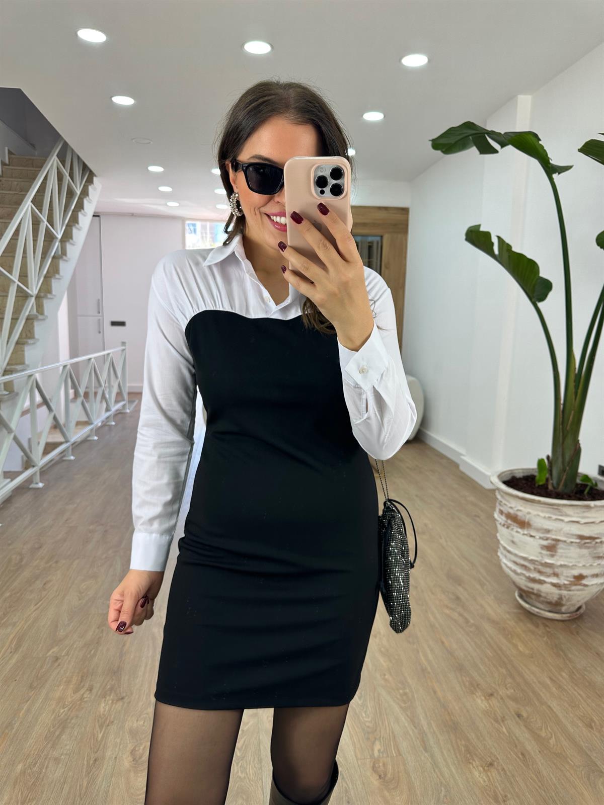 Gömlek Garnili Elbise