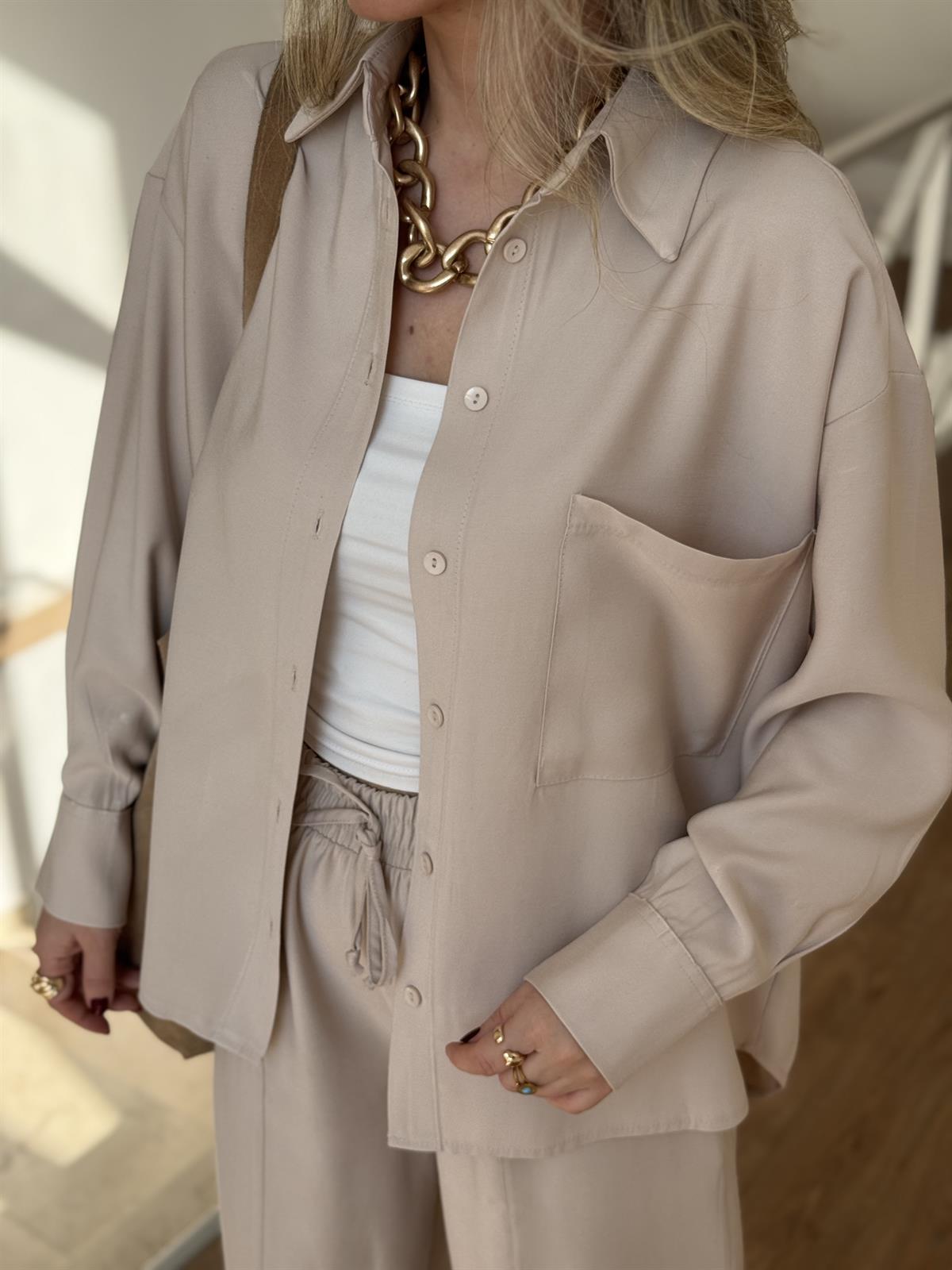 Gömlekli Modal Takım - Taş