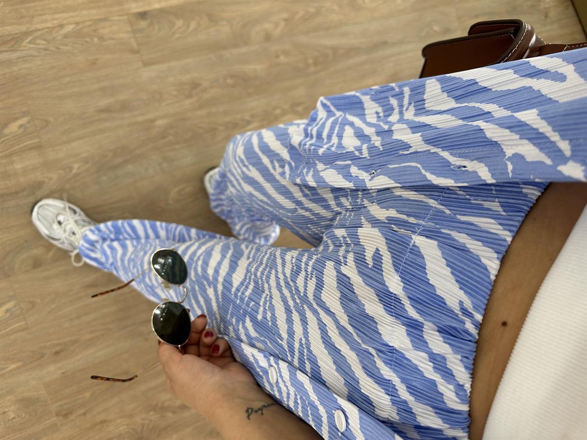 Gömlekli Piliseli Takım-Mavi