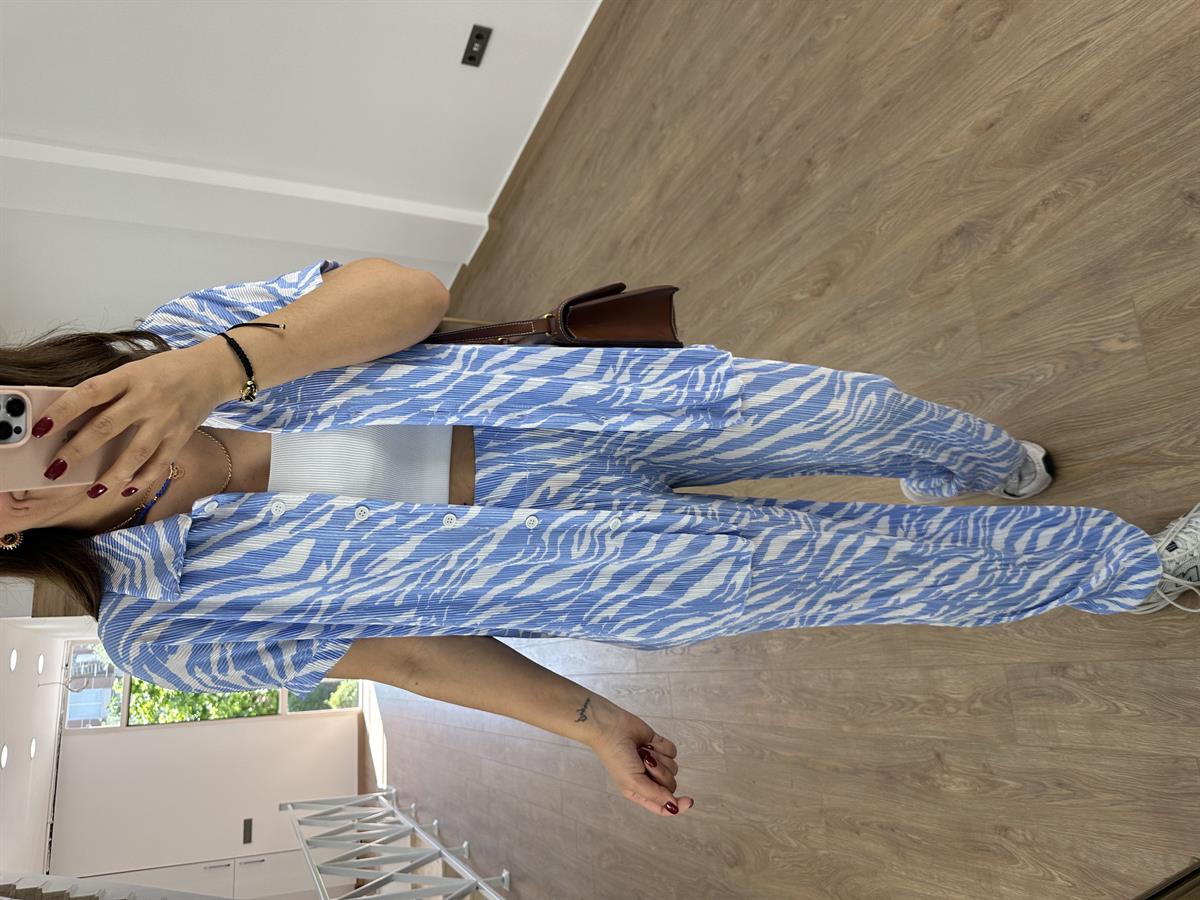 Gömlekli Piliseli Takım-Mavi