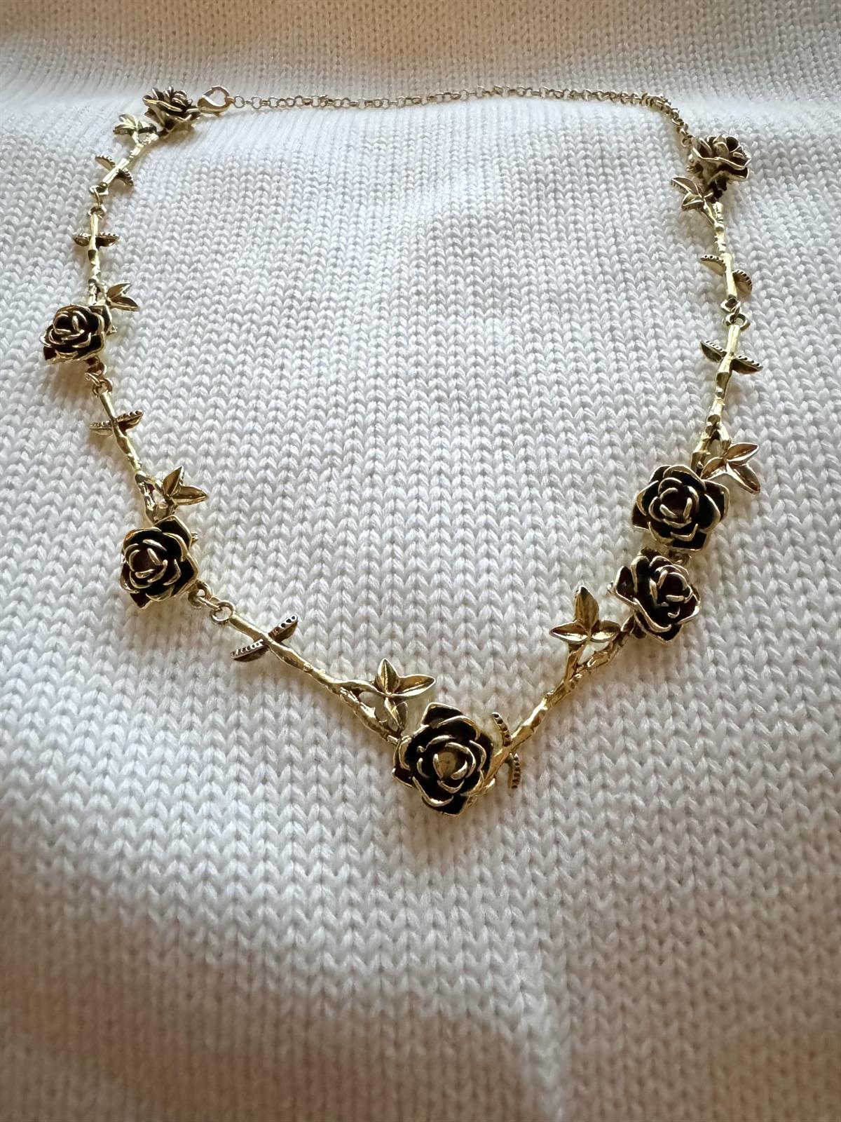 Gül Tasarım Gold Kolye