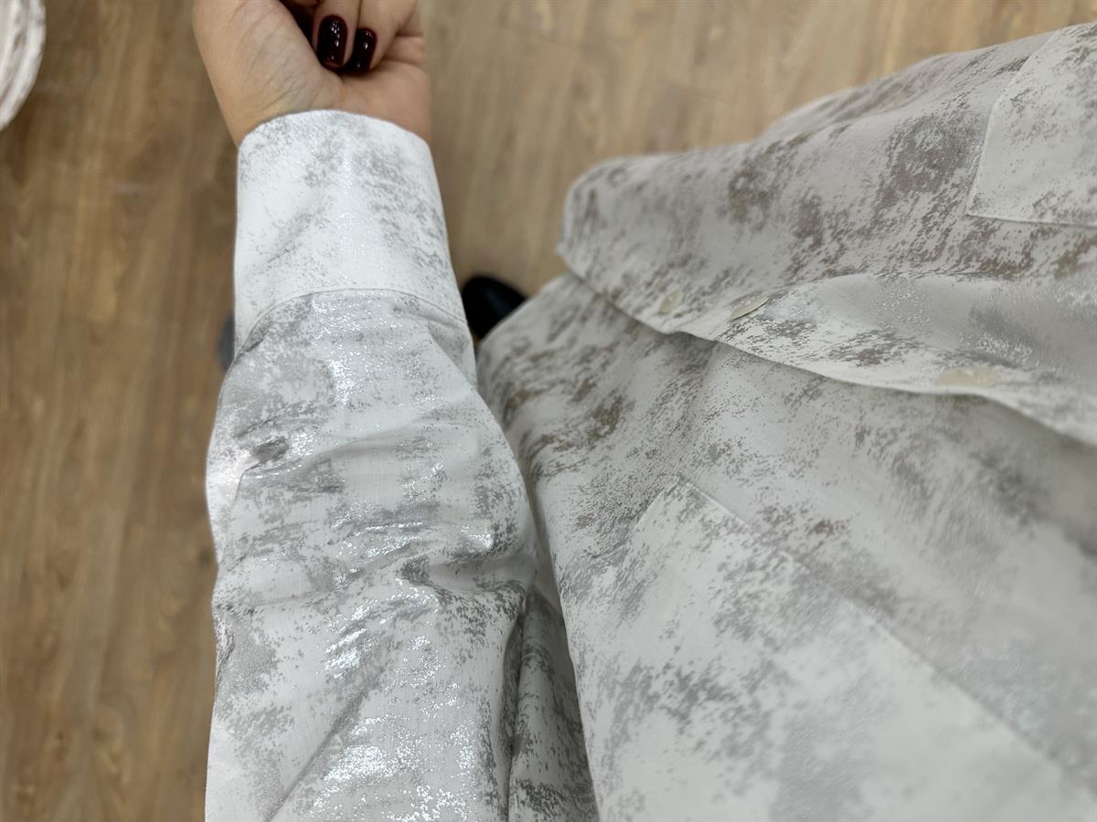 Gümüş Varaklı Salaş Gömlek