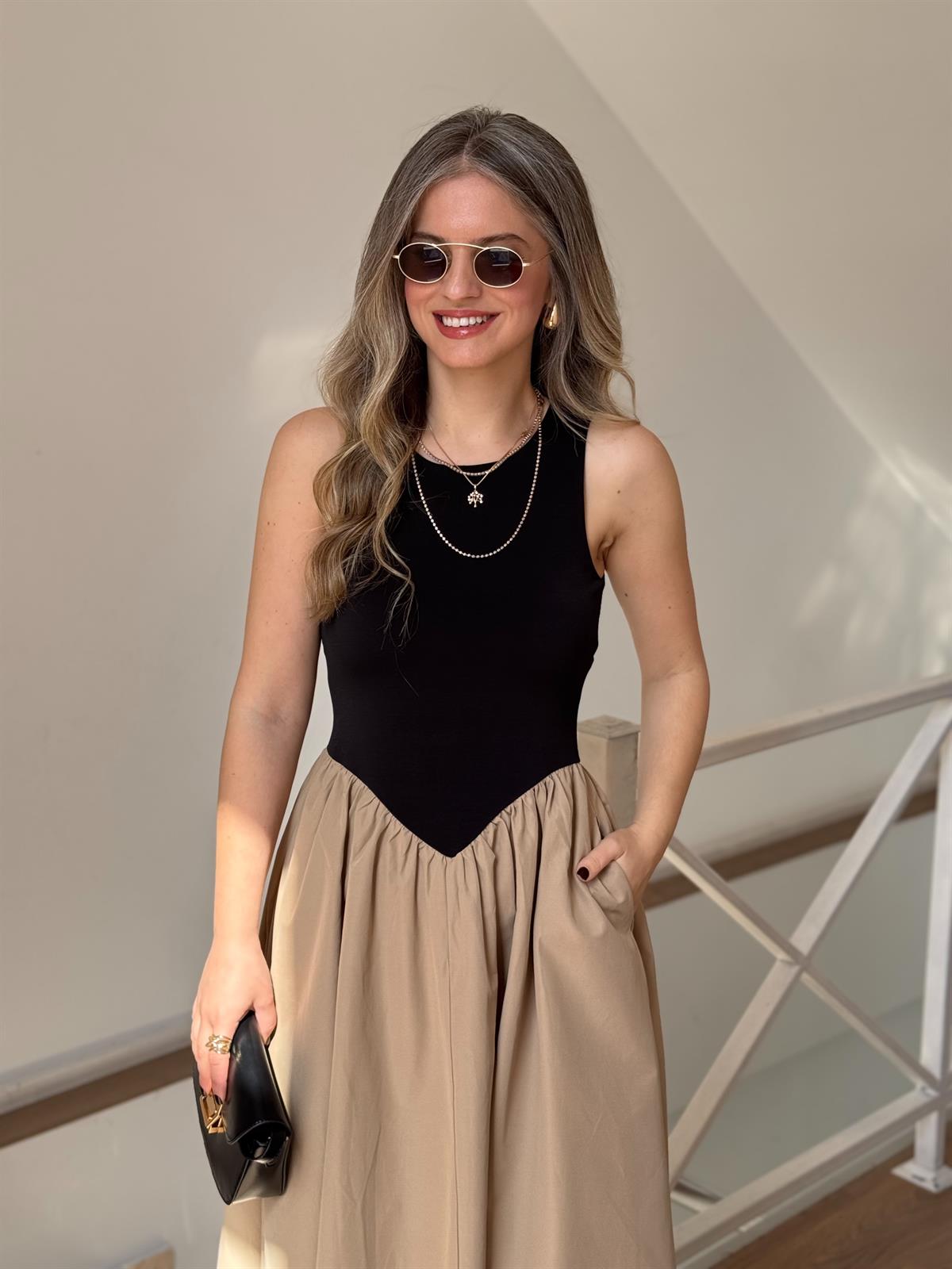 Halter Yaka Tasarım Elbise