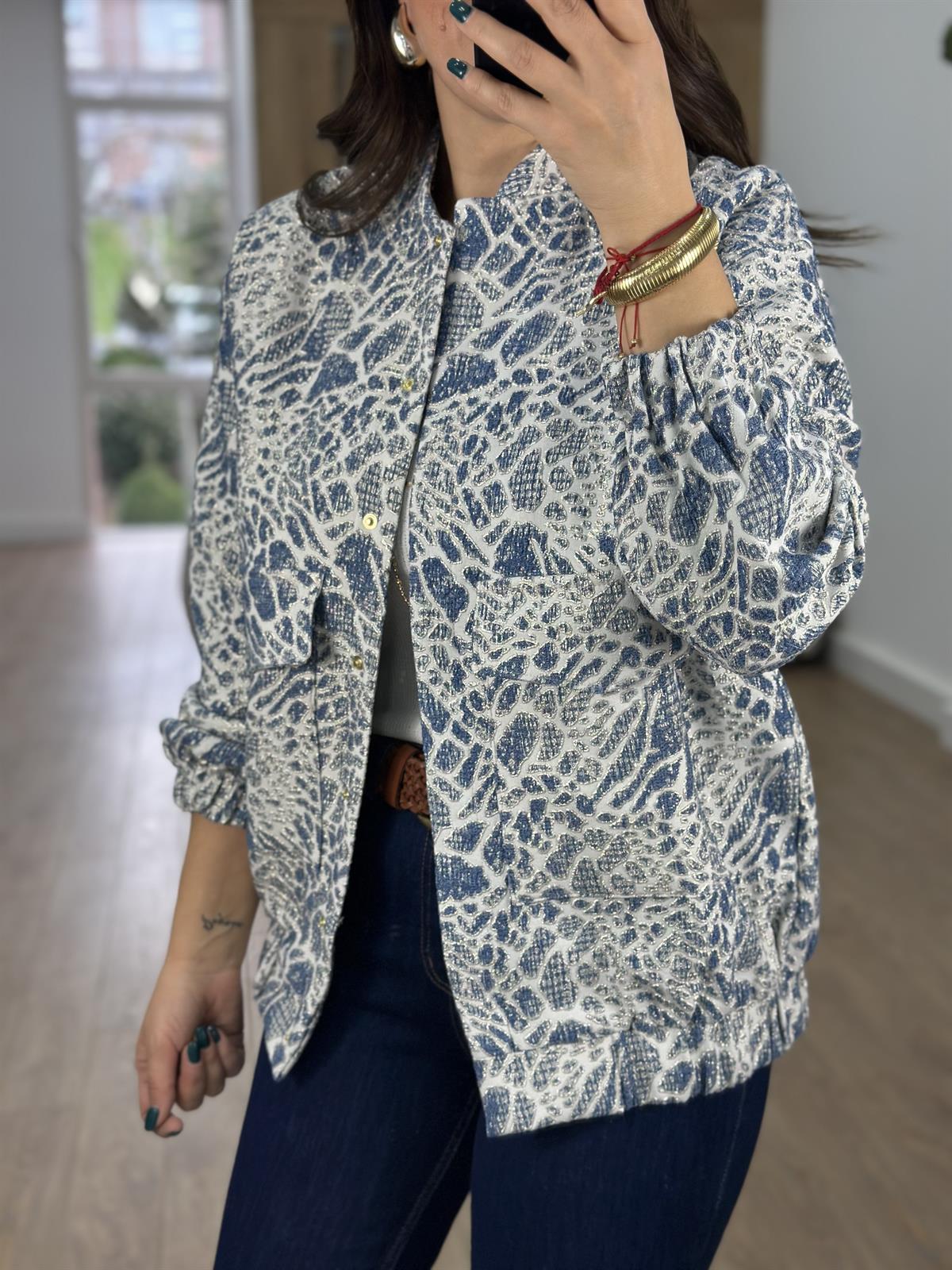 İçerisi Astarlı Kabartmalı Bomber Ceket