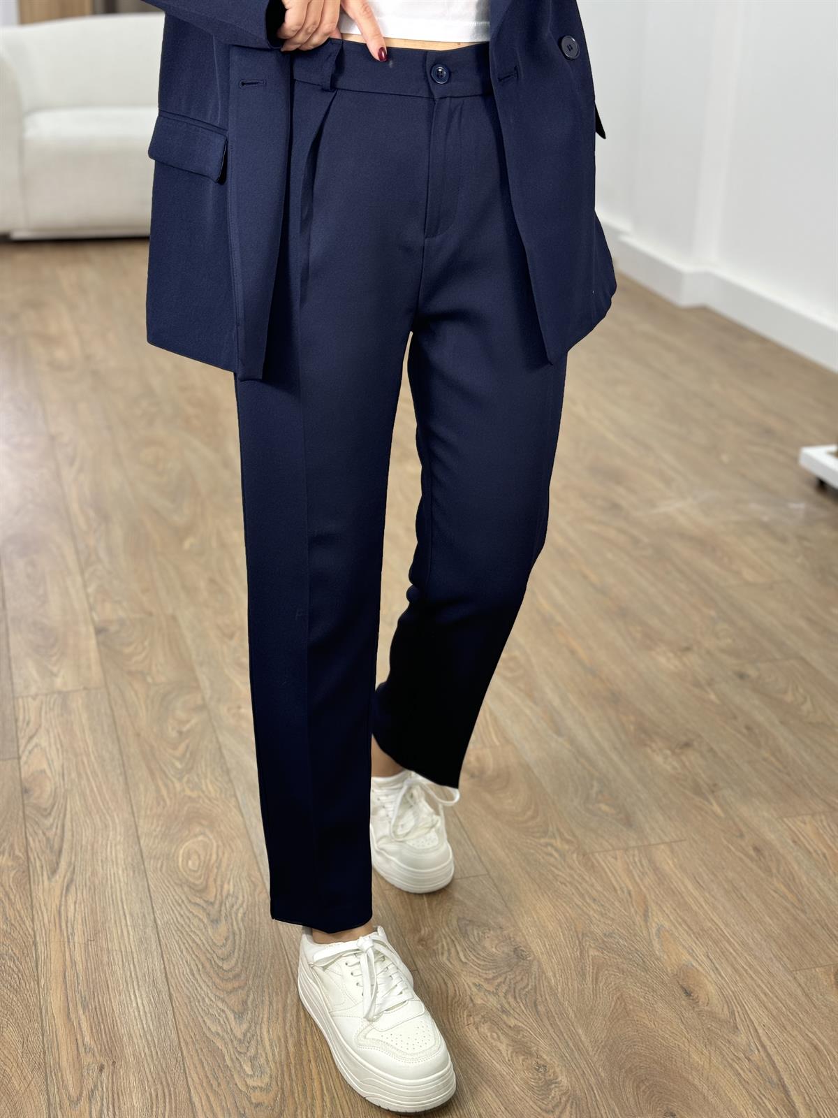 İçerisi Astarlı Pantolon Ceket Takım - Lacivert