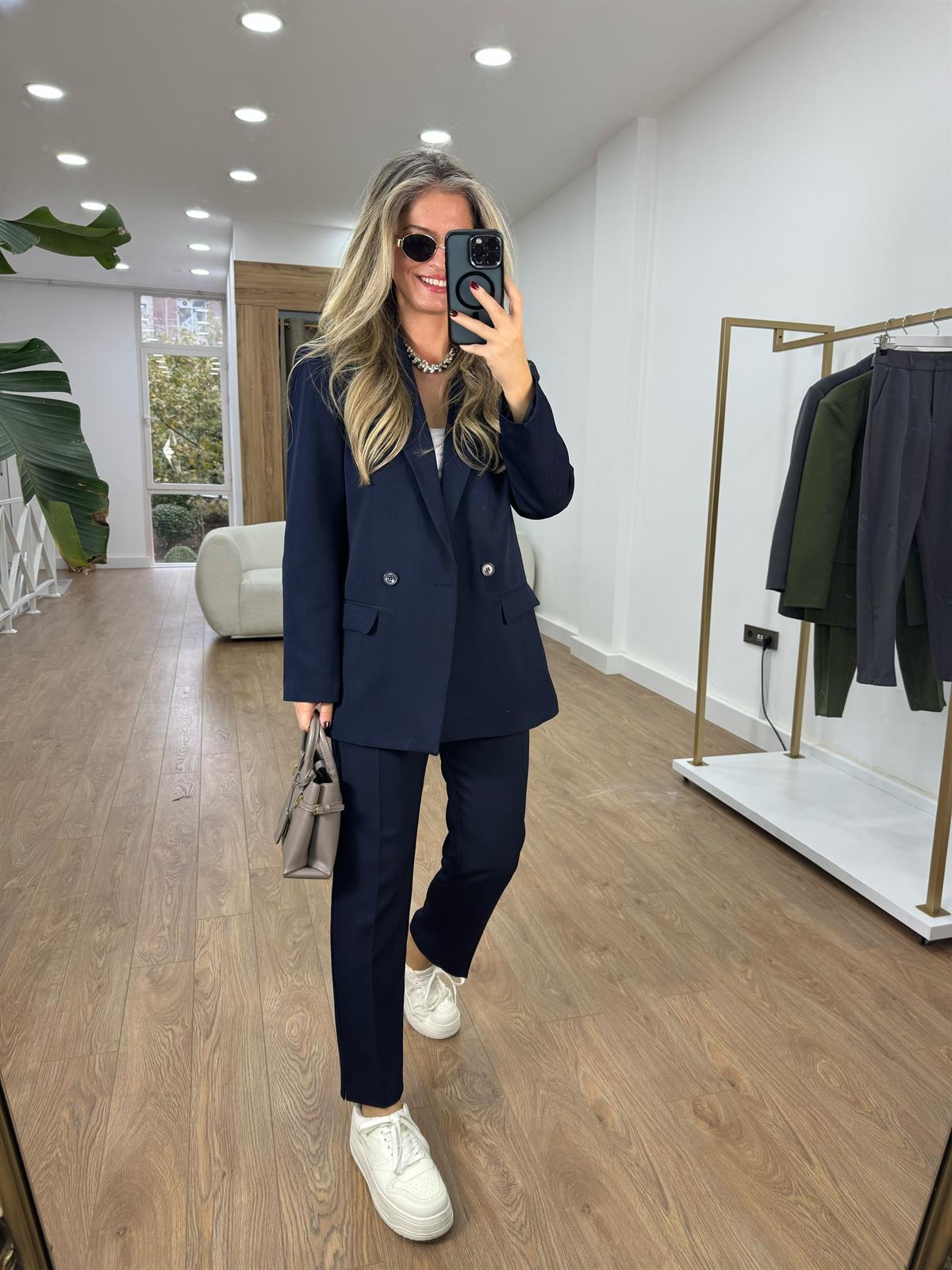 İçerisi Astarlı Pantolon Ceket Takım - Lacivert