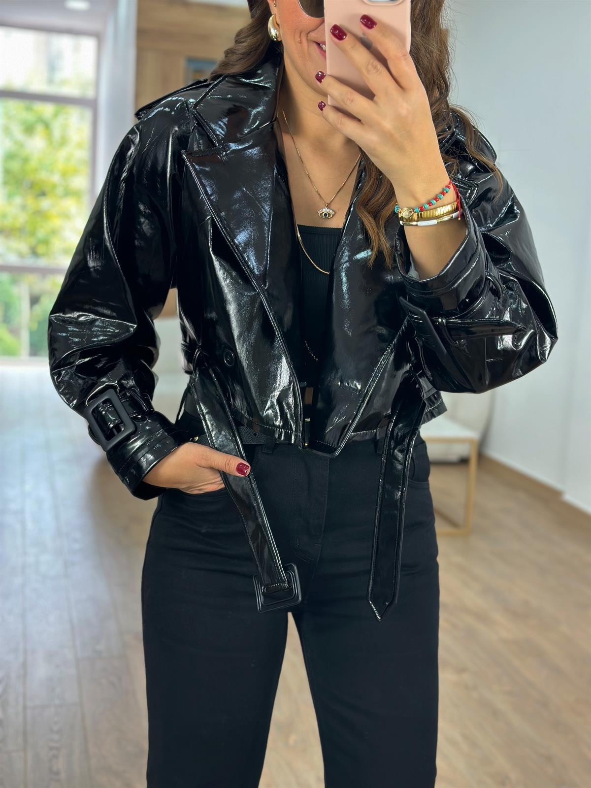 İçerisi Astarlı Tasarım Rugan Ceket