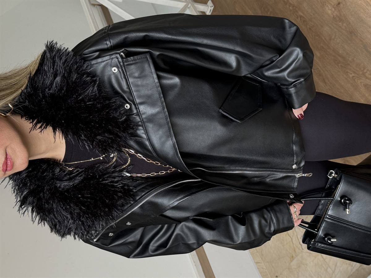 İçi Kürklü Deri Ceket