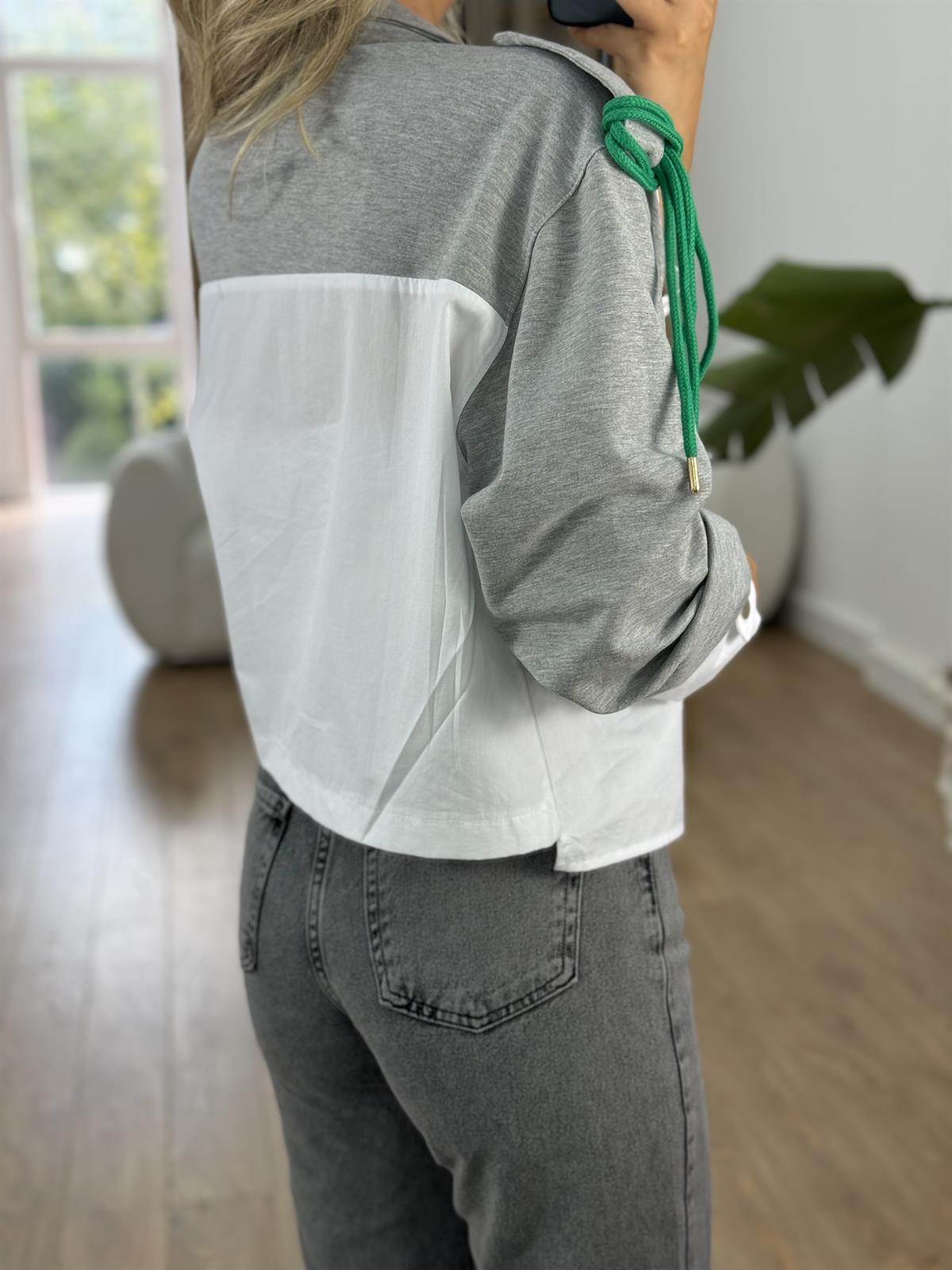 İki İplik Garnili Sweatshirt