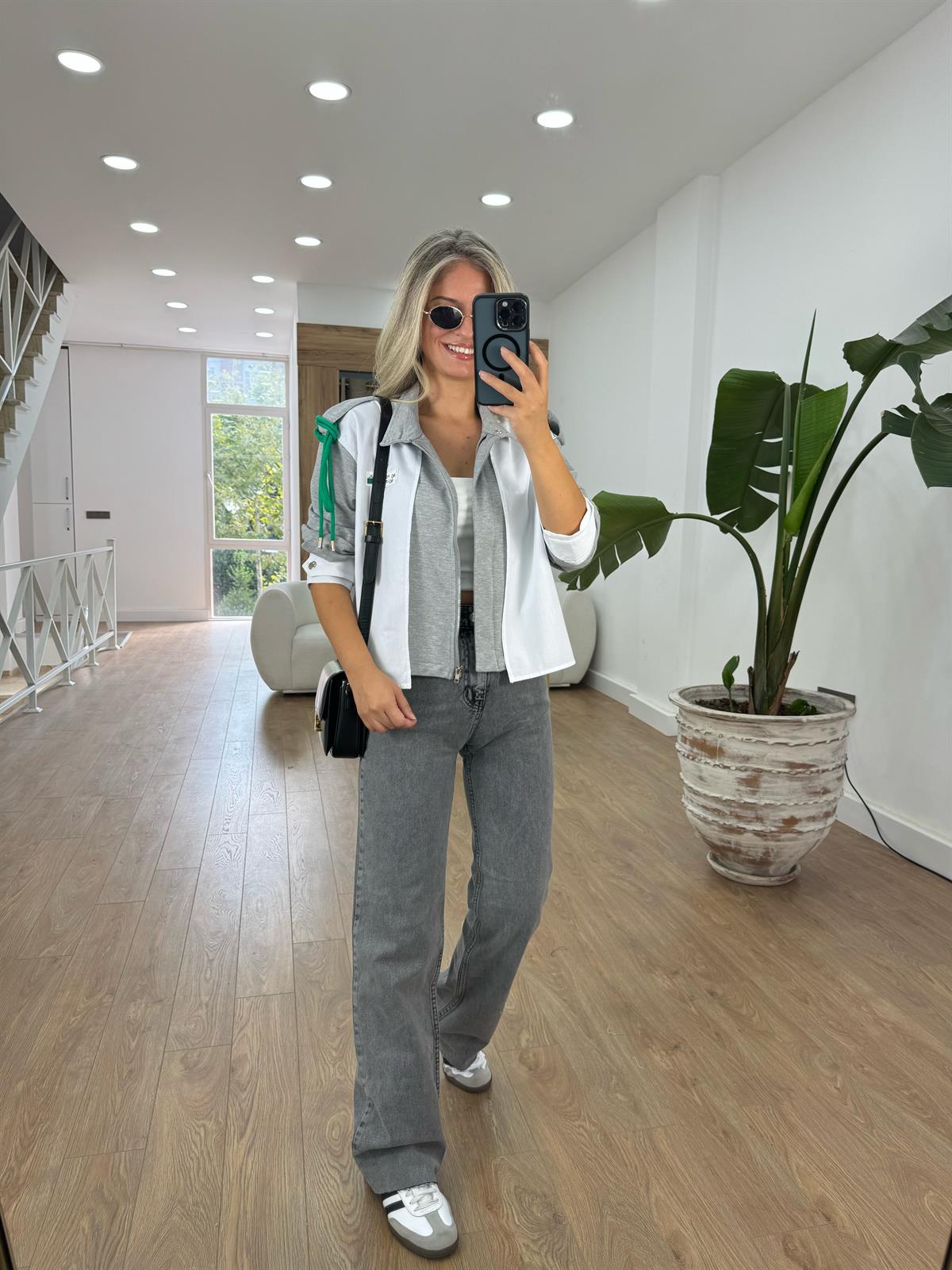 İki İplik Garnili Sweatshirt