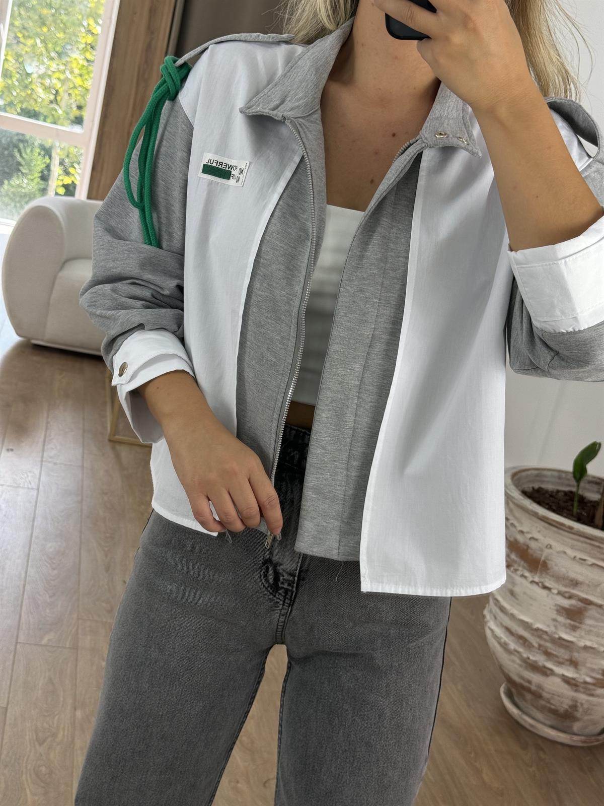 İki İplik Garnili Sweatshirt