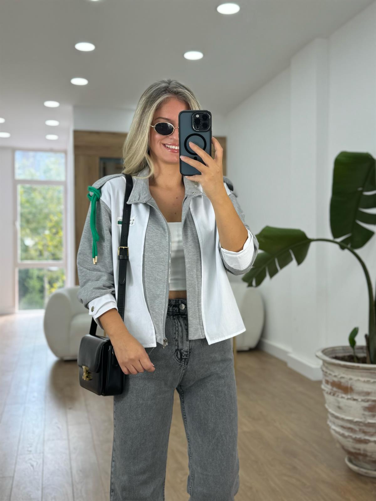 İki İplik Garnili Sweatshirt