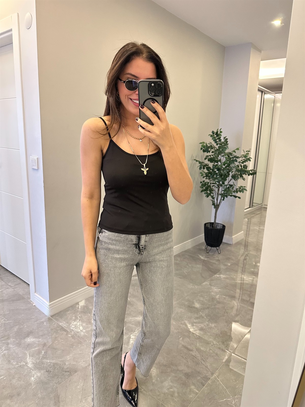 İnce Askılı Atlet - Siyah