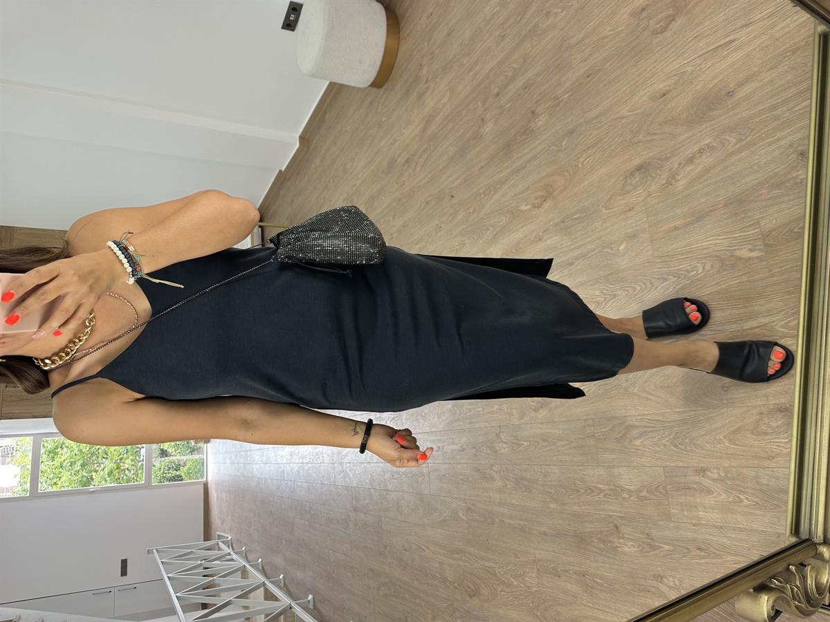 İp Askılı Modal Dokuma Kumaş Basic Elbise