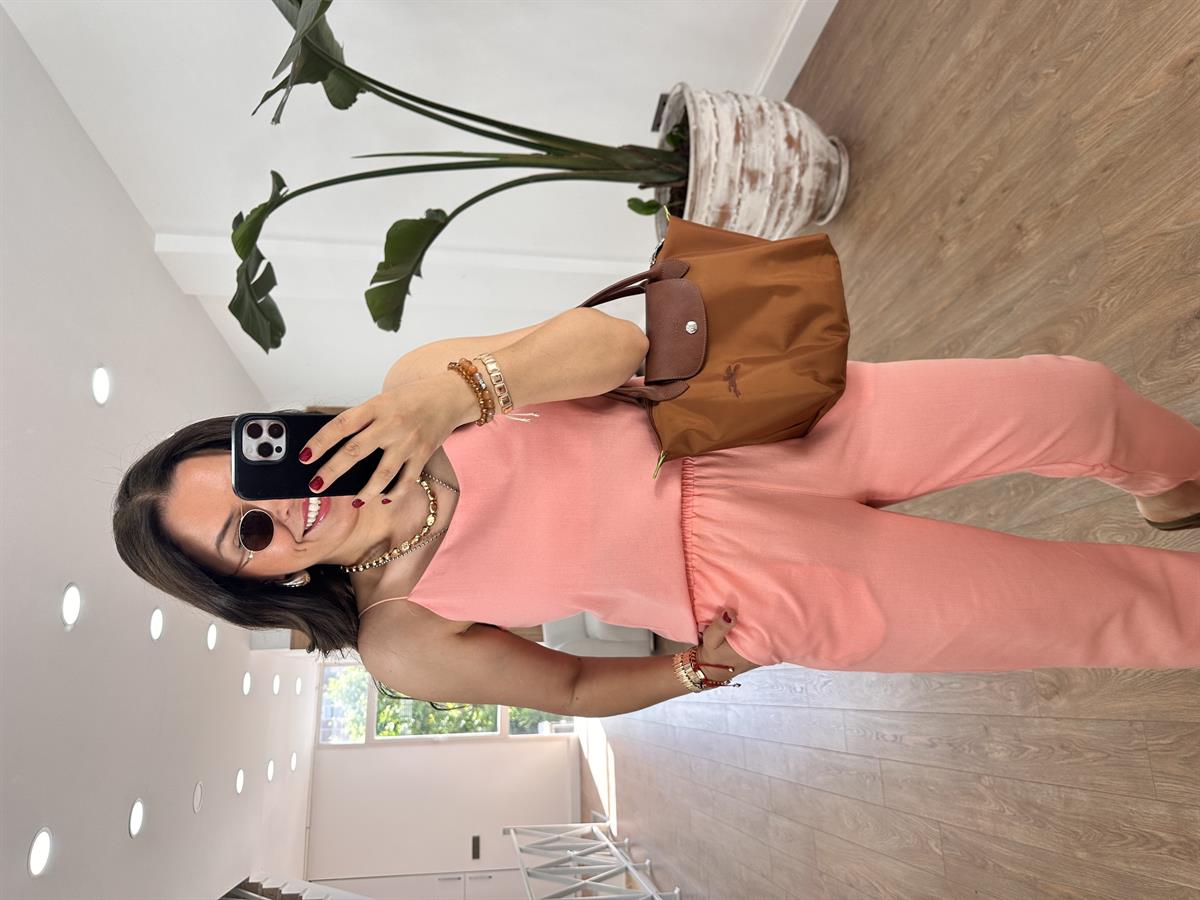 İp Askılı Pamuk Keten Takım-Yavruağzı