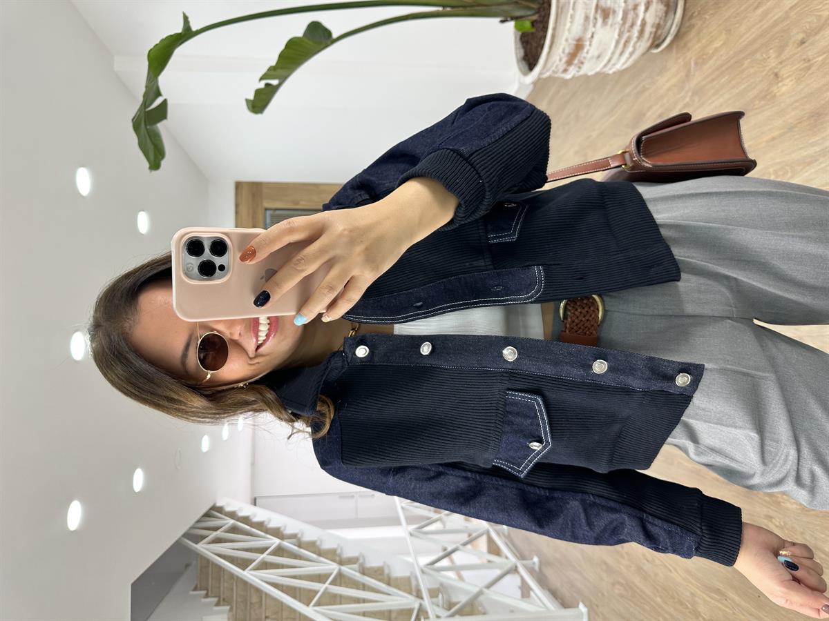 Jean  Garnili Triko Ceket