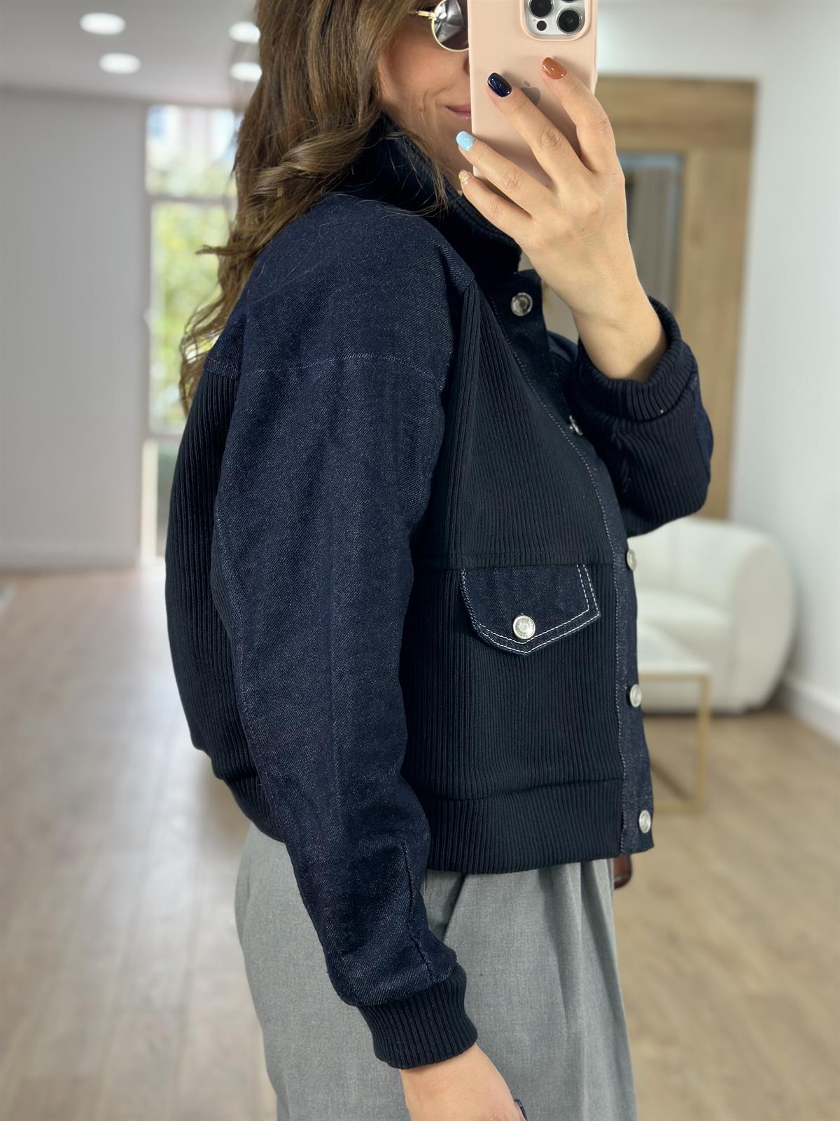 Jean  Garnili Triko Ceket