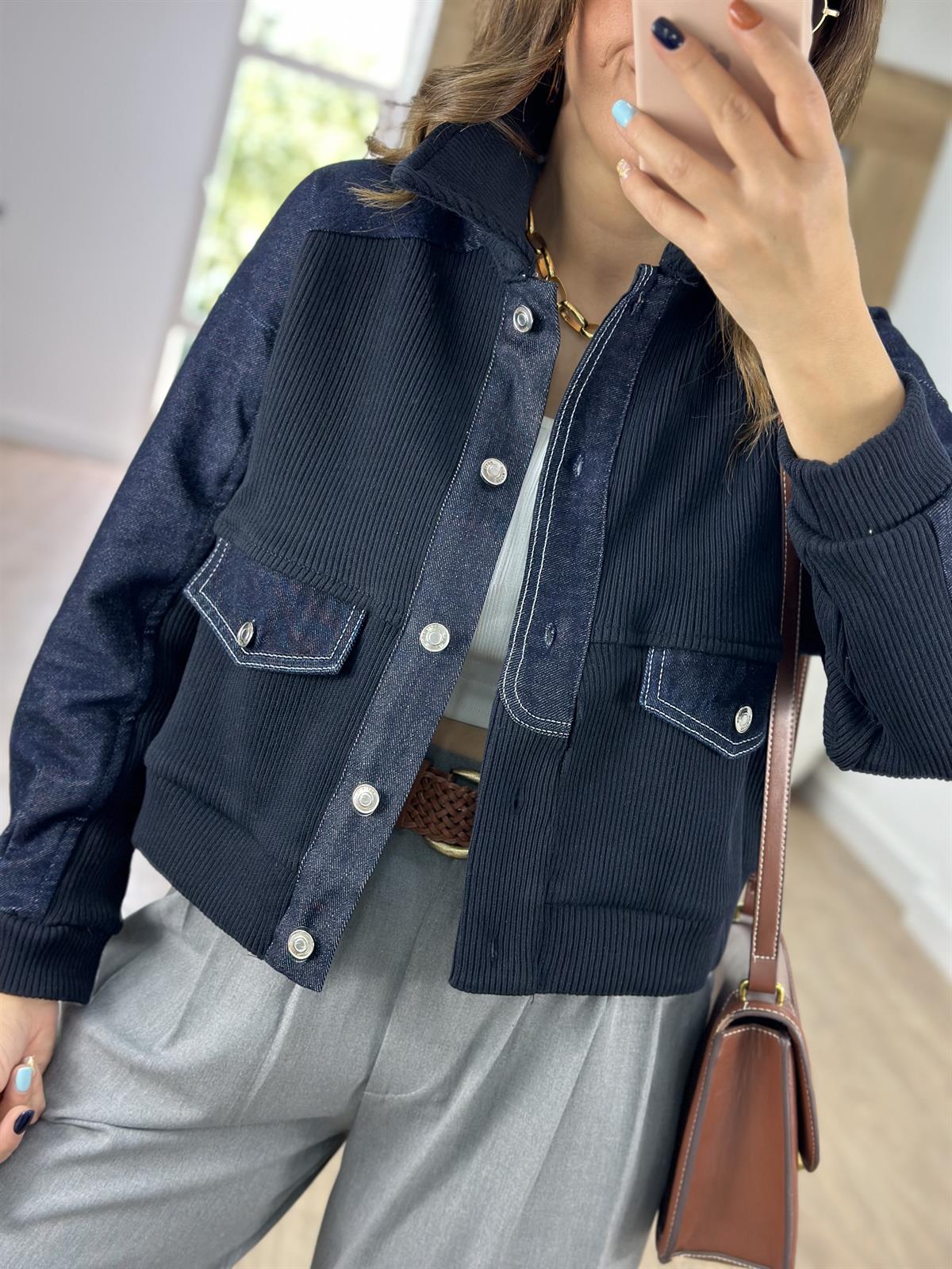 Jean  Garnili Triko Ceket