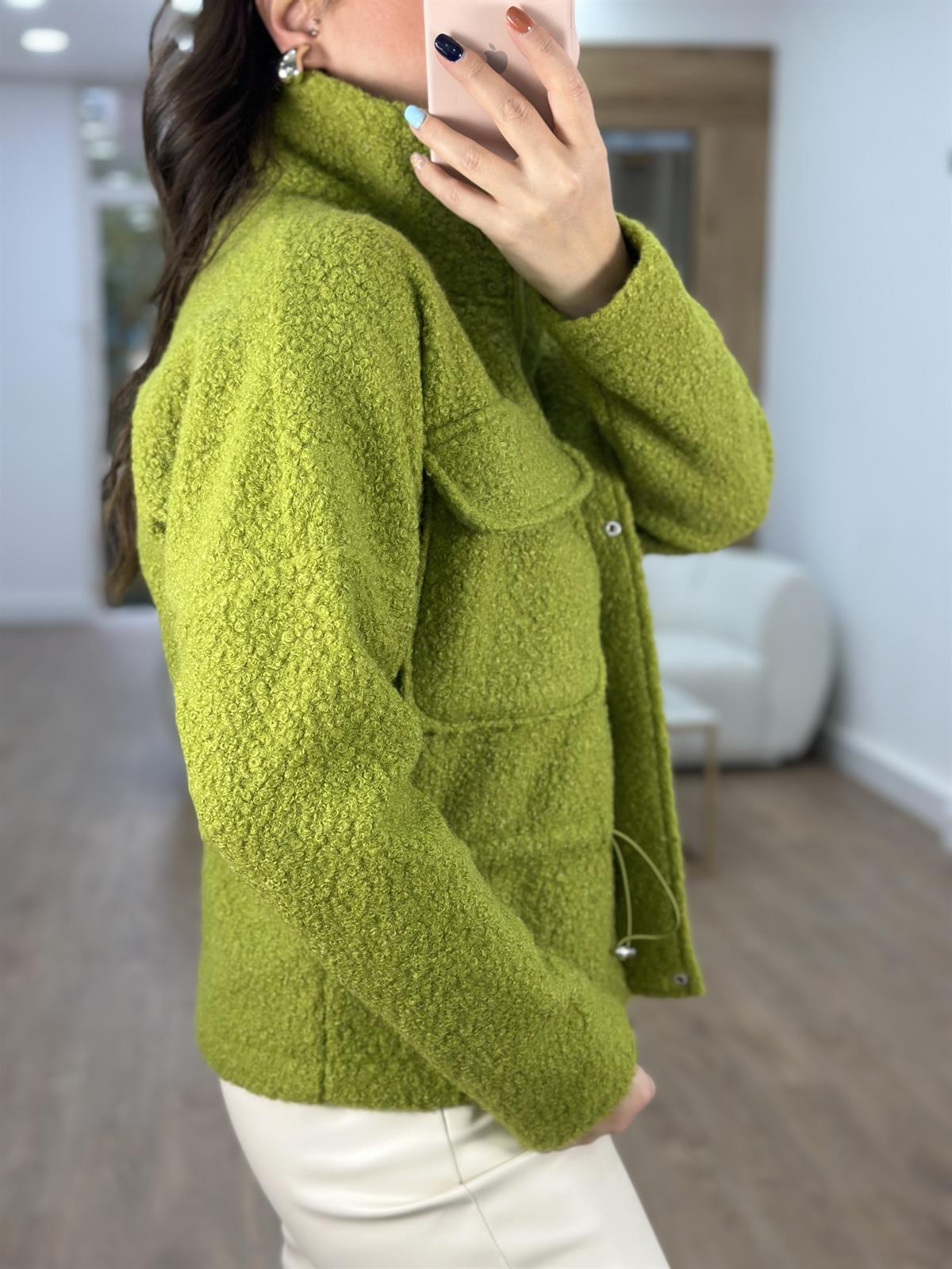 Kapak Cepli Beli Büzgülü Buklet Kaban-Yeşil