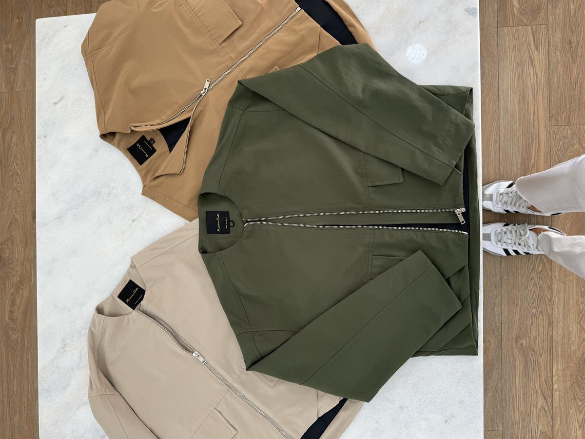 Kapak Cepli Fermuarlı Bomber Ceket - Camel