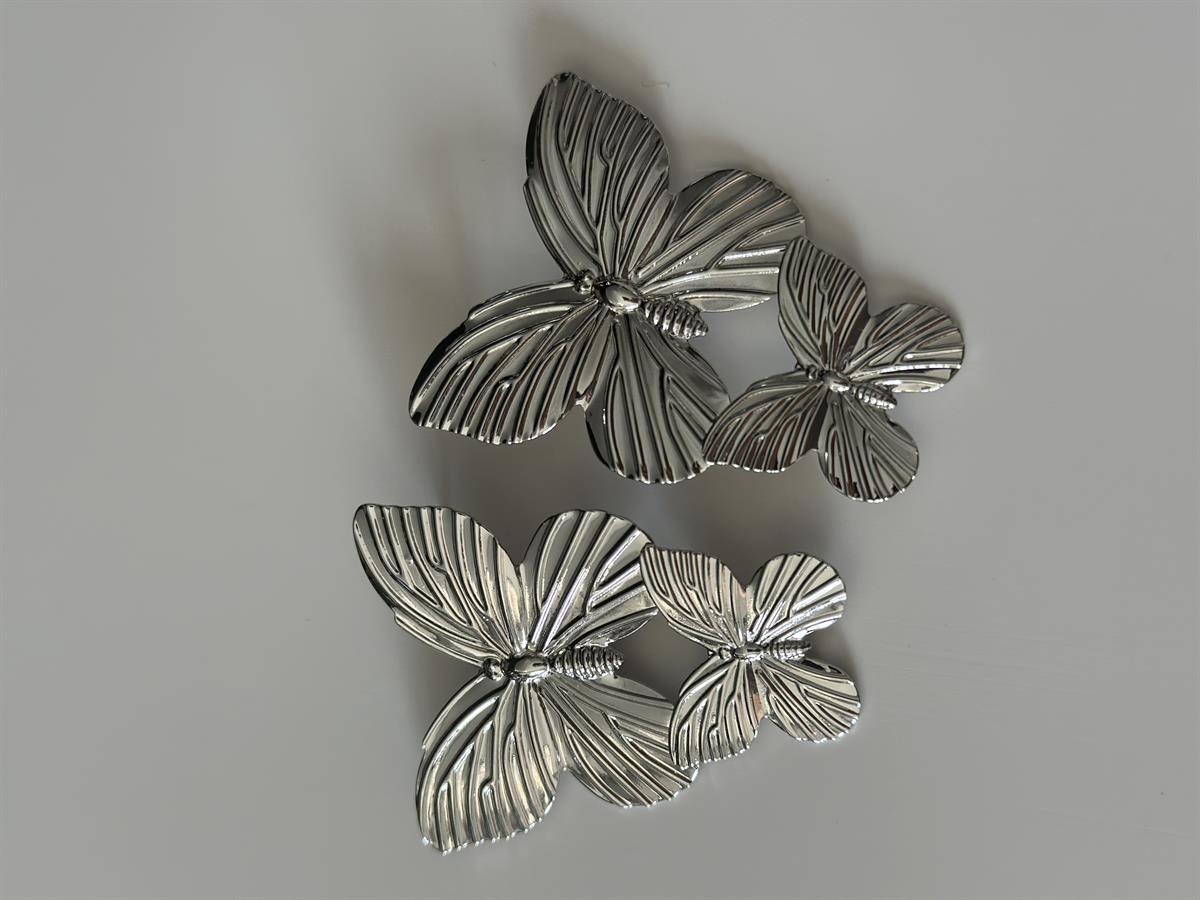 Kelebek Tasarım Silver Küpe 5cm