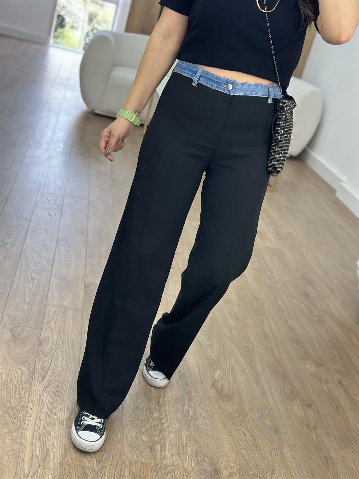 Kemer Detaylı Palazzo Pantolon