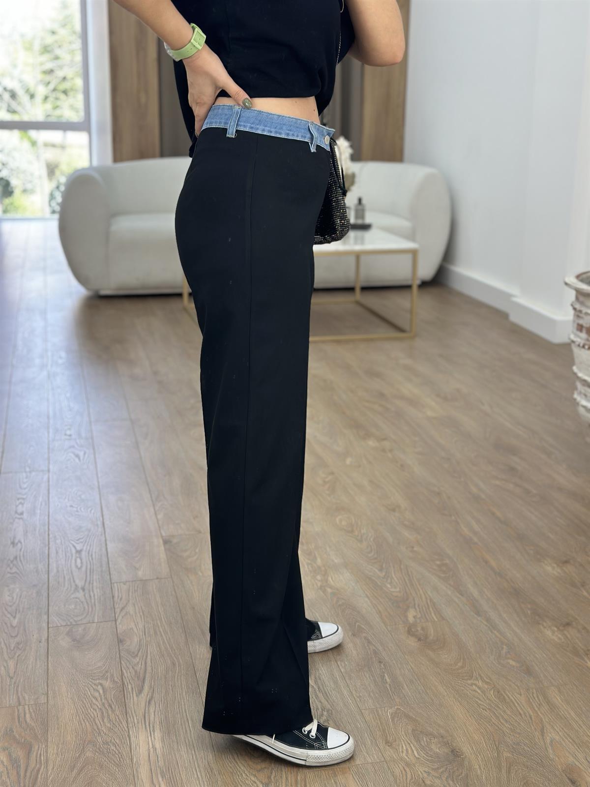 Kemer Detaylı Palazzo Pantolon