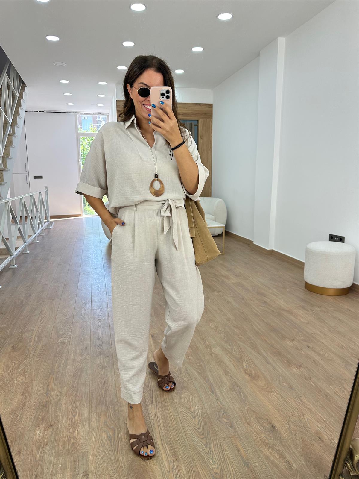 Kendinden Kolyeli Yarasa Kol Takım-Taş