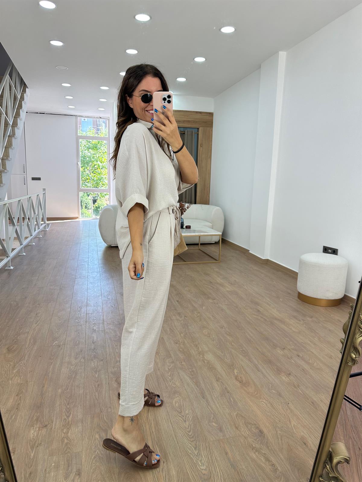 Kendinden Kolyeli Yarasa Kol Takım-Taş