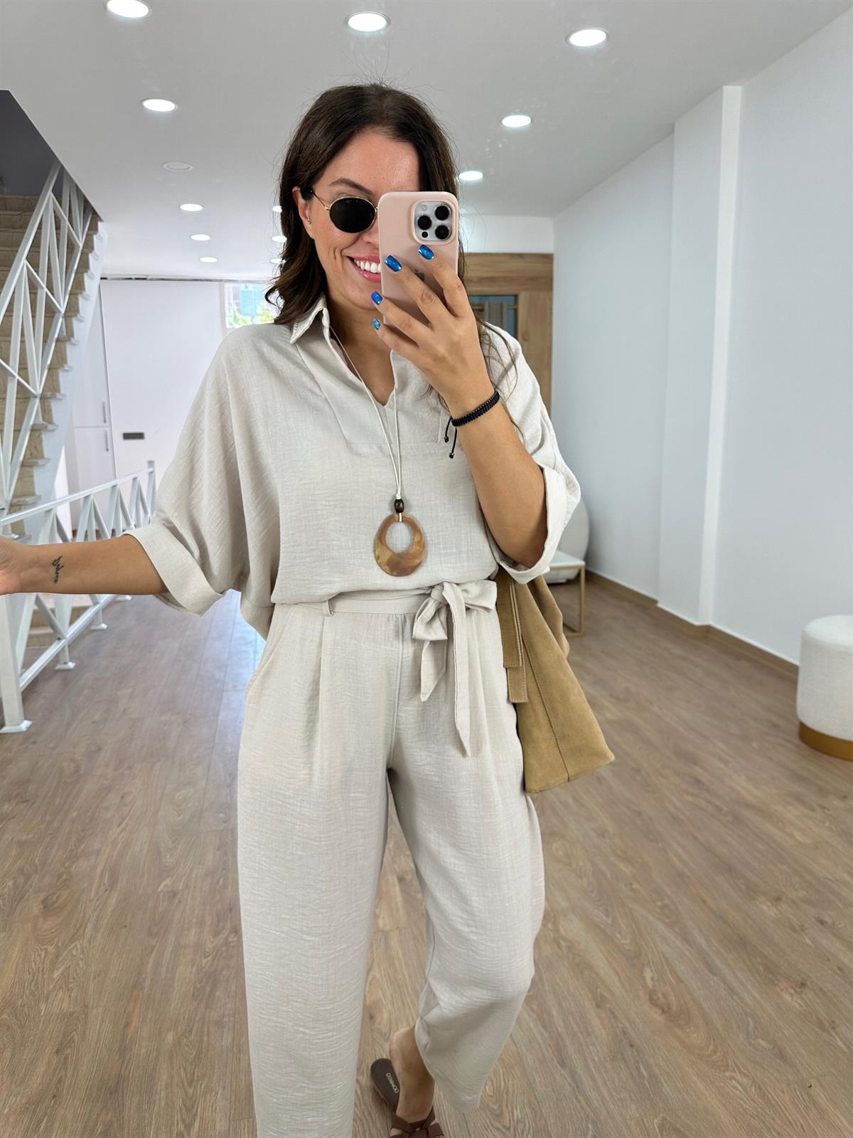 Kendinden Kolyeli Yarasa Kol Takım-Taş