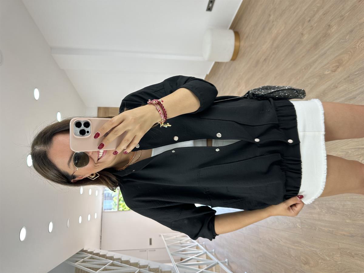 Keten Bomber Ceket-Siyah