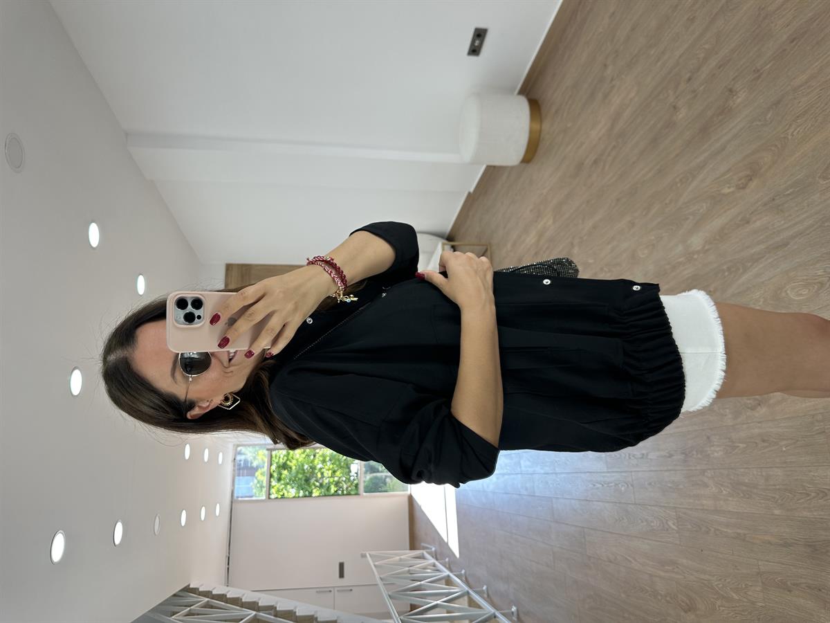 Keten Bomber Ceket-Siyah