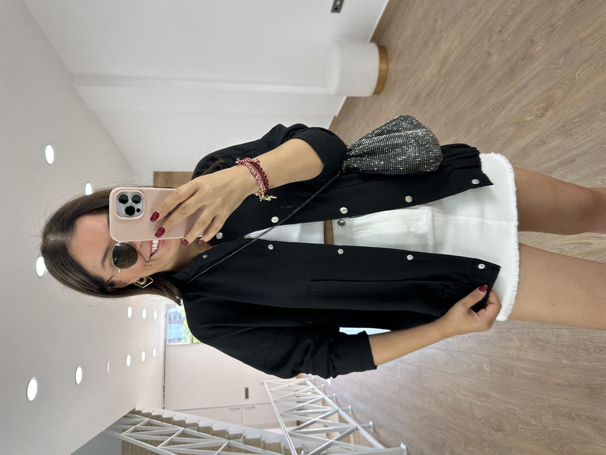 Keten Bomber Ceket-Siyah