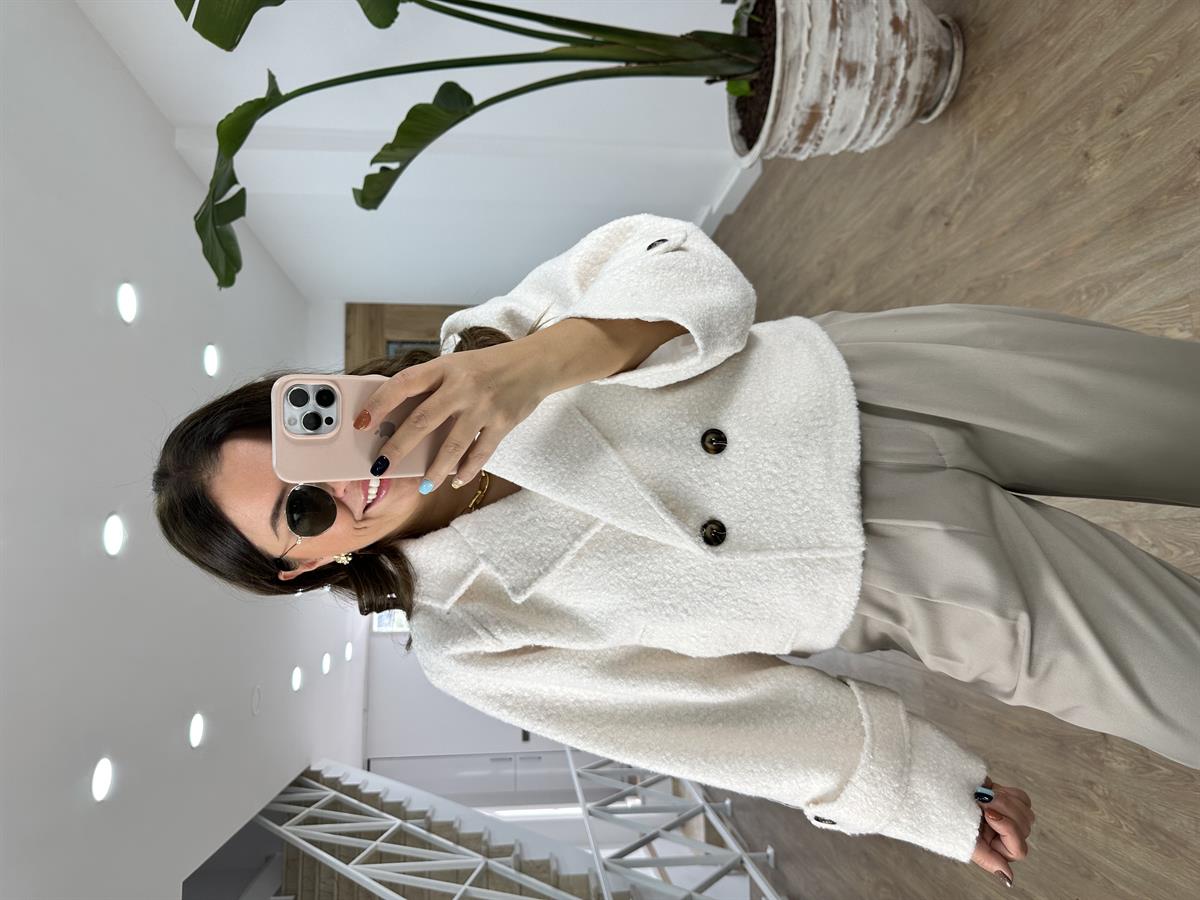 Kısa Buklet Kaban-Ekru