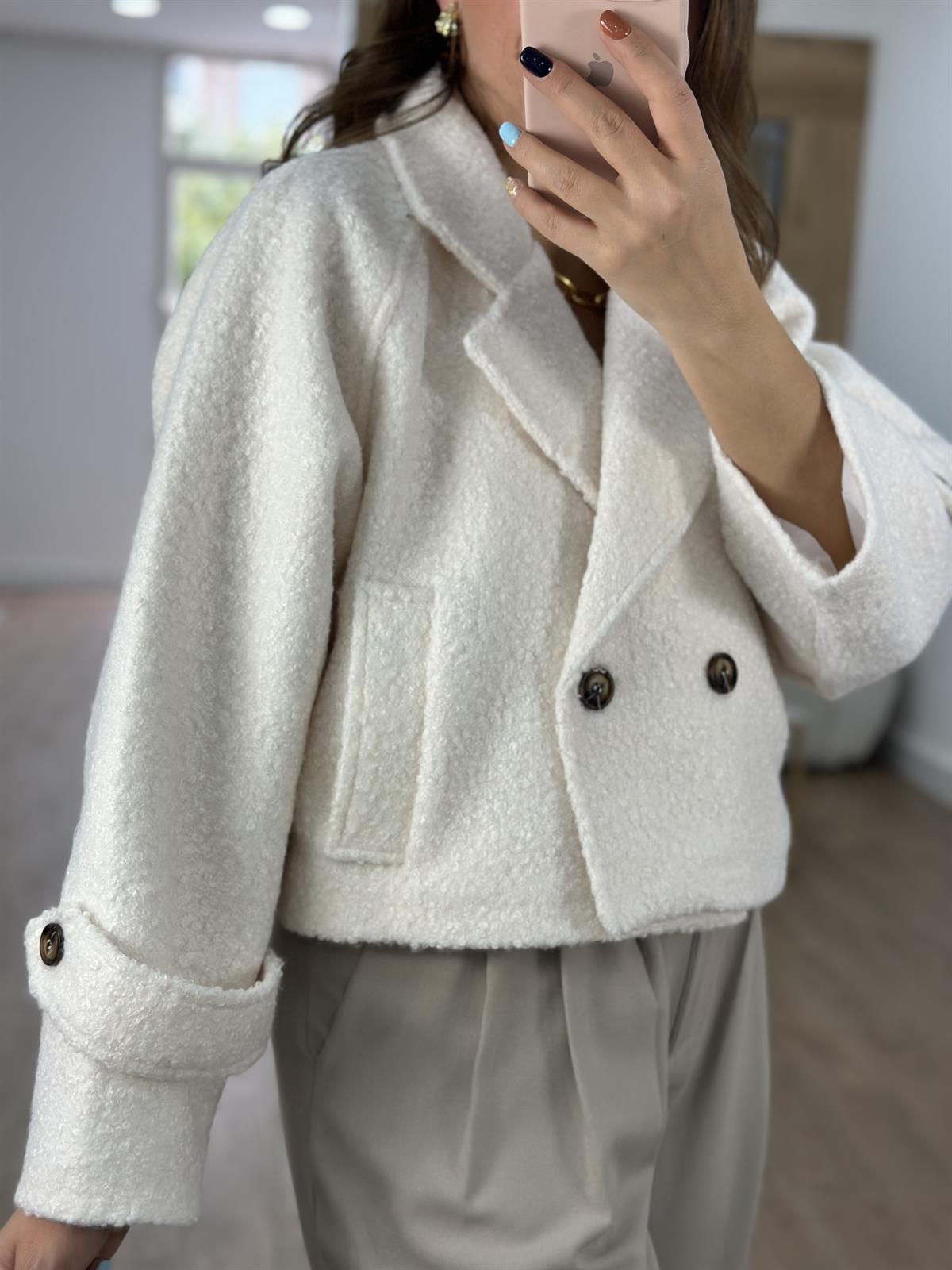 Kısa Buklet Kaban-Ekru