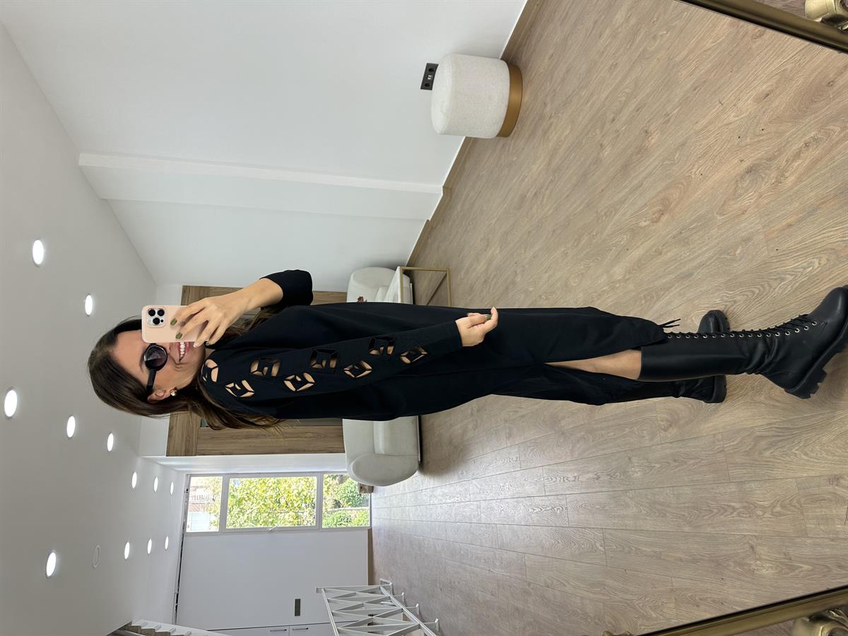 Kol Detaylı Sweat Elbise