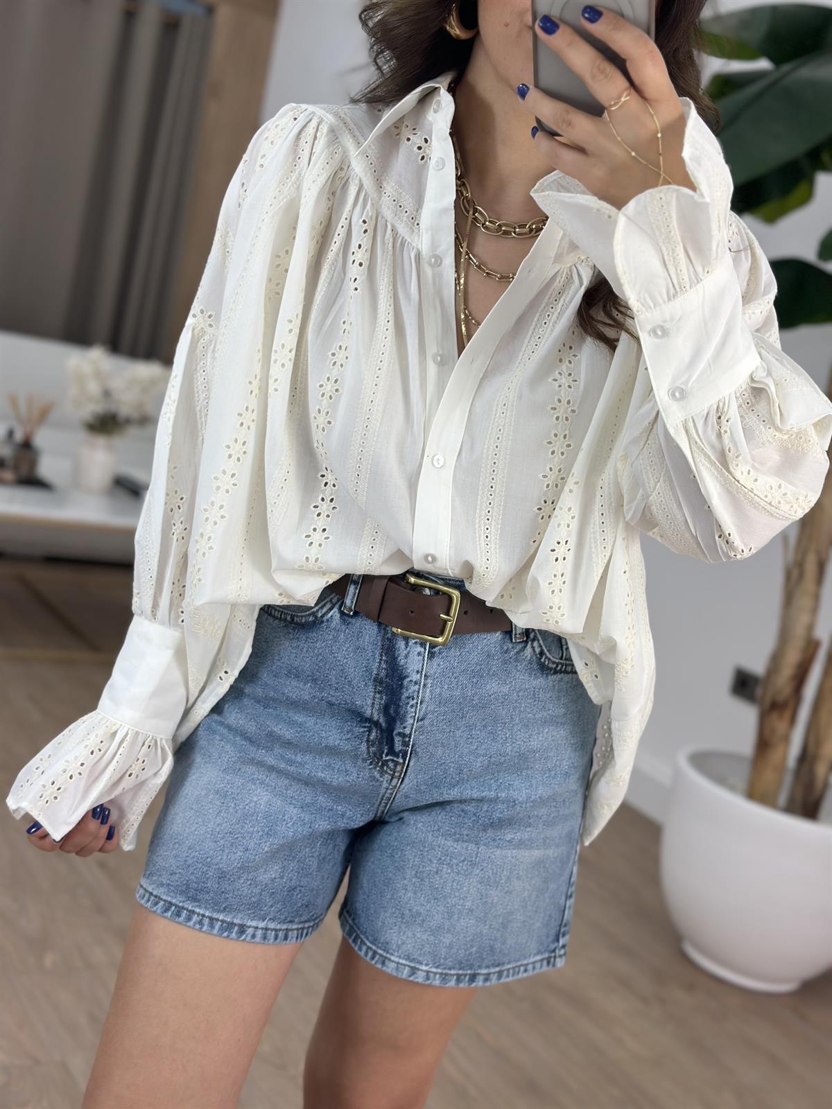 Kolları Bağlamalı Tasarım Fisto Gömlek